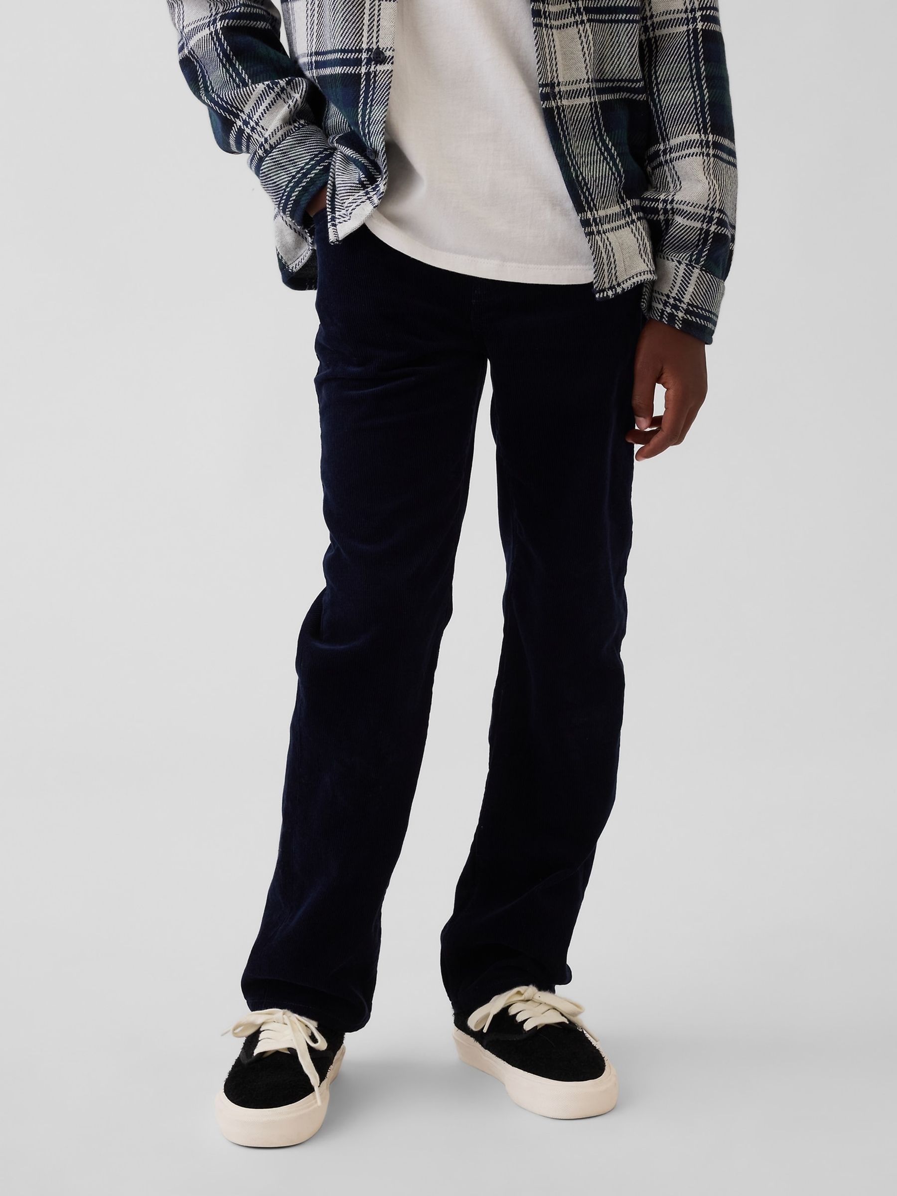 Navy Relaxed Straight Corduroy Jeans - Image 1 of 6