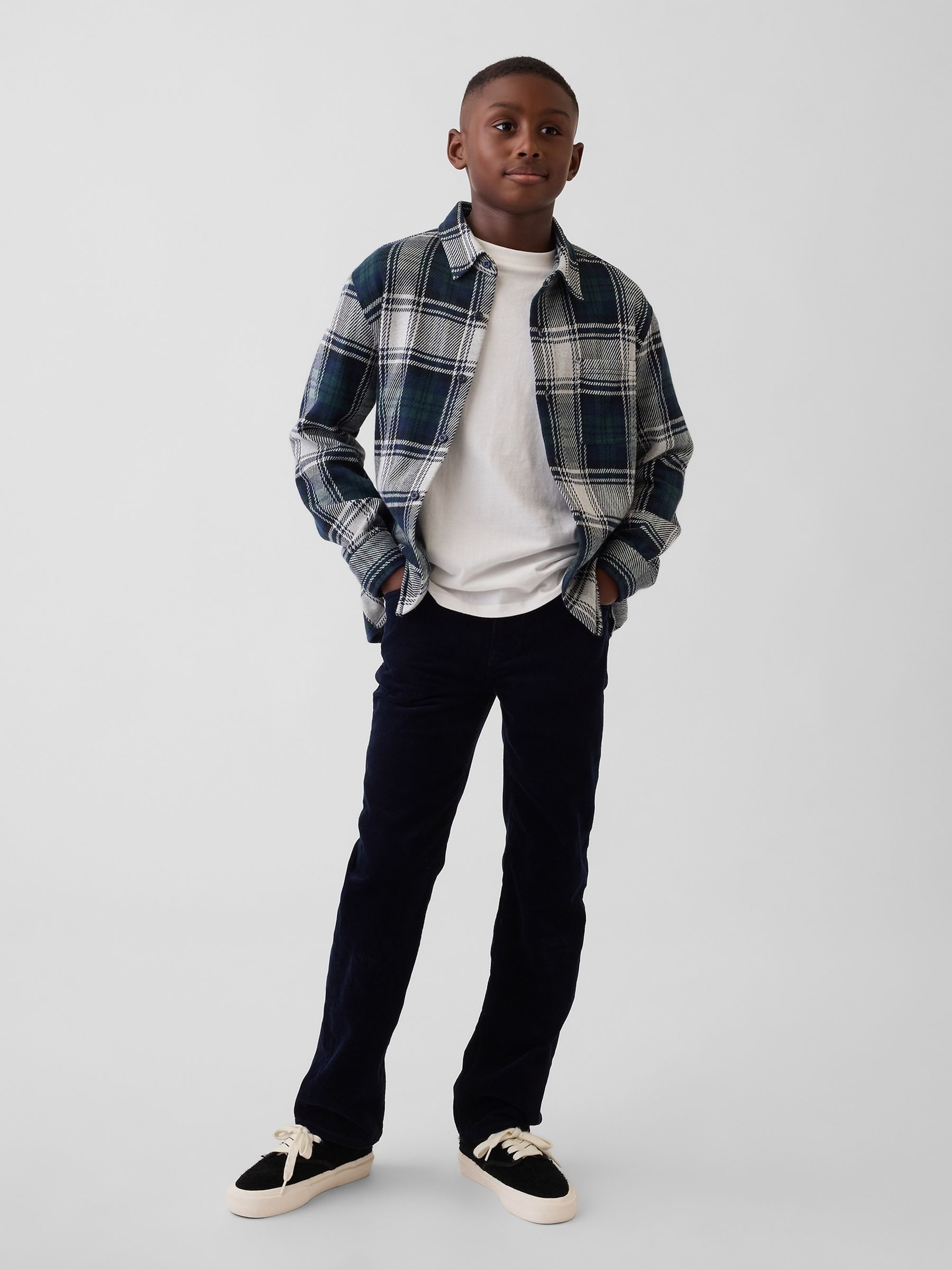 Navy Relaxed Straight Corduroy Jeans - Image 3 of 6