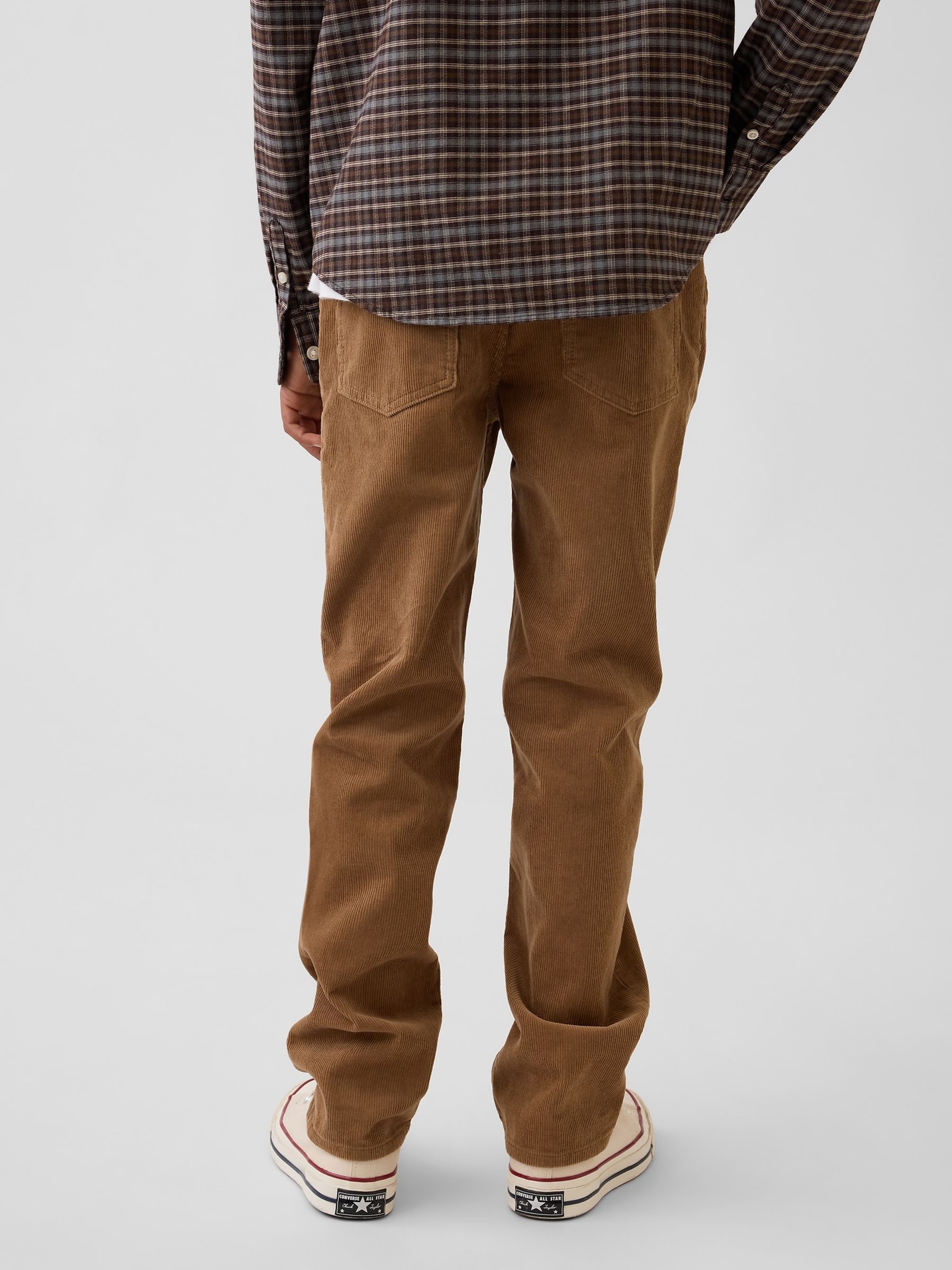 Tan Brown Corduroy Relaxed Straight Jeans - Image 2 of 6 Tan Brown Corduroy Relaxed Straight Jeans - Image 2 of 6