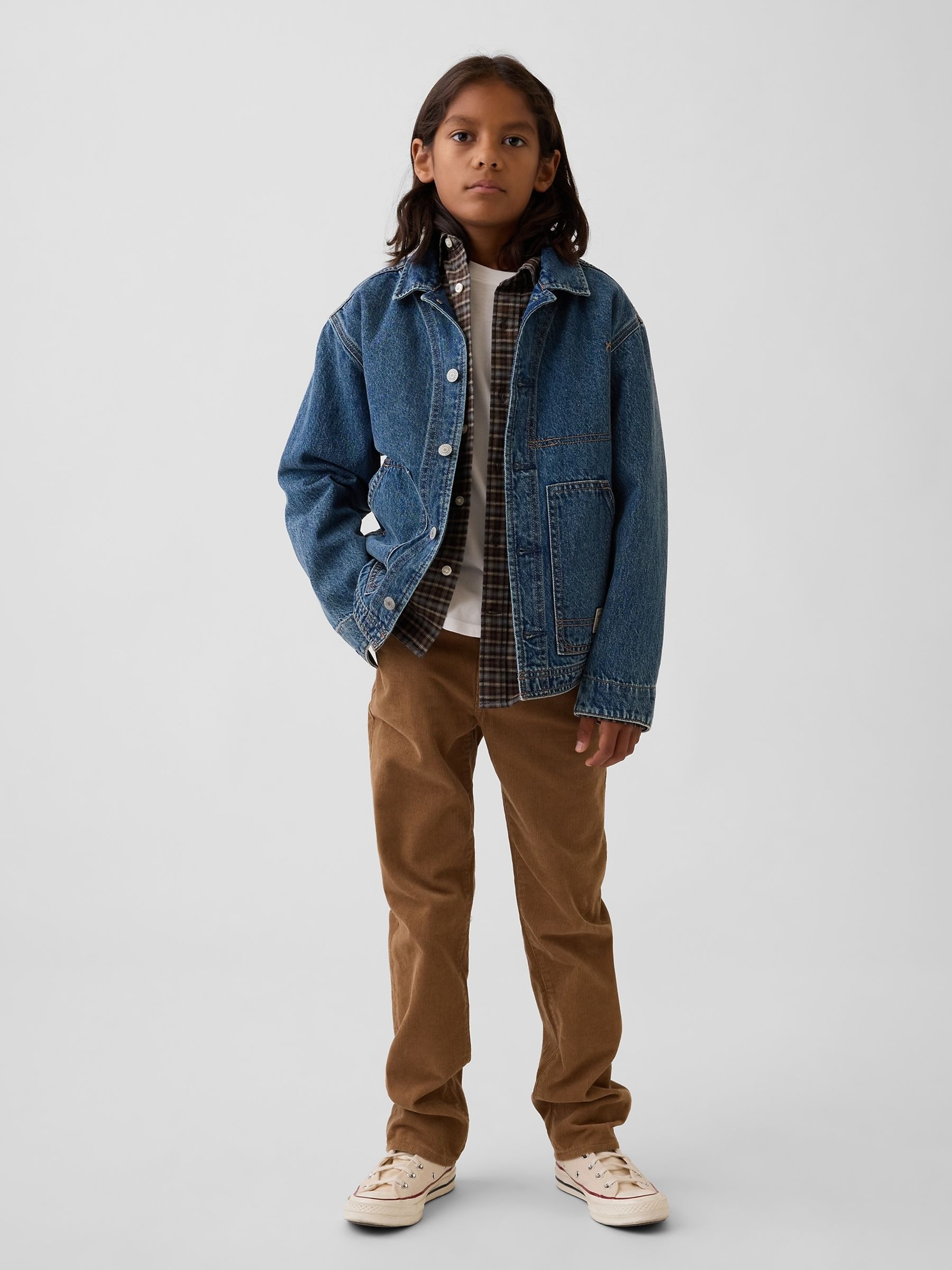 Tan Brown Corduroy Relaxed Straight Jeans - Image 4 of 6