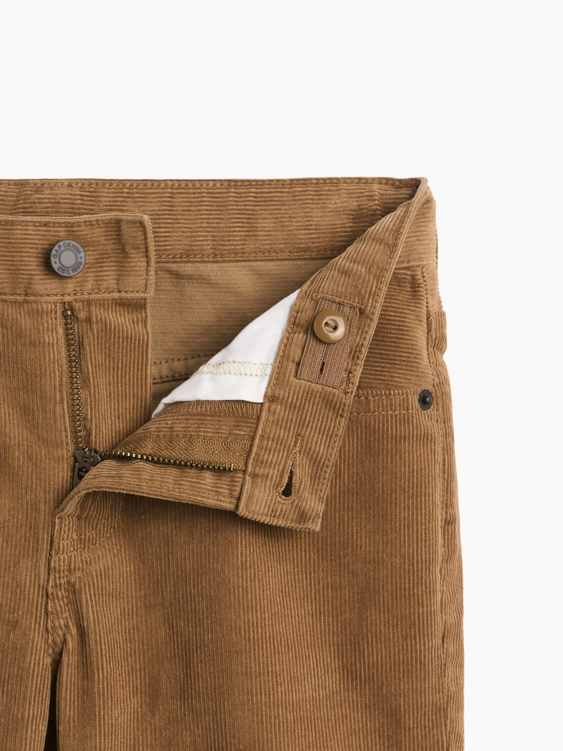 Tan Brown Corduroy Relaxed Straight Jeans - Image 6 of 6 Tan Brown Corduroy Relaxed Straight Jeans - Image 6 of 6