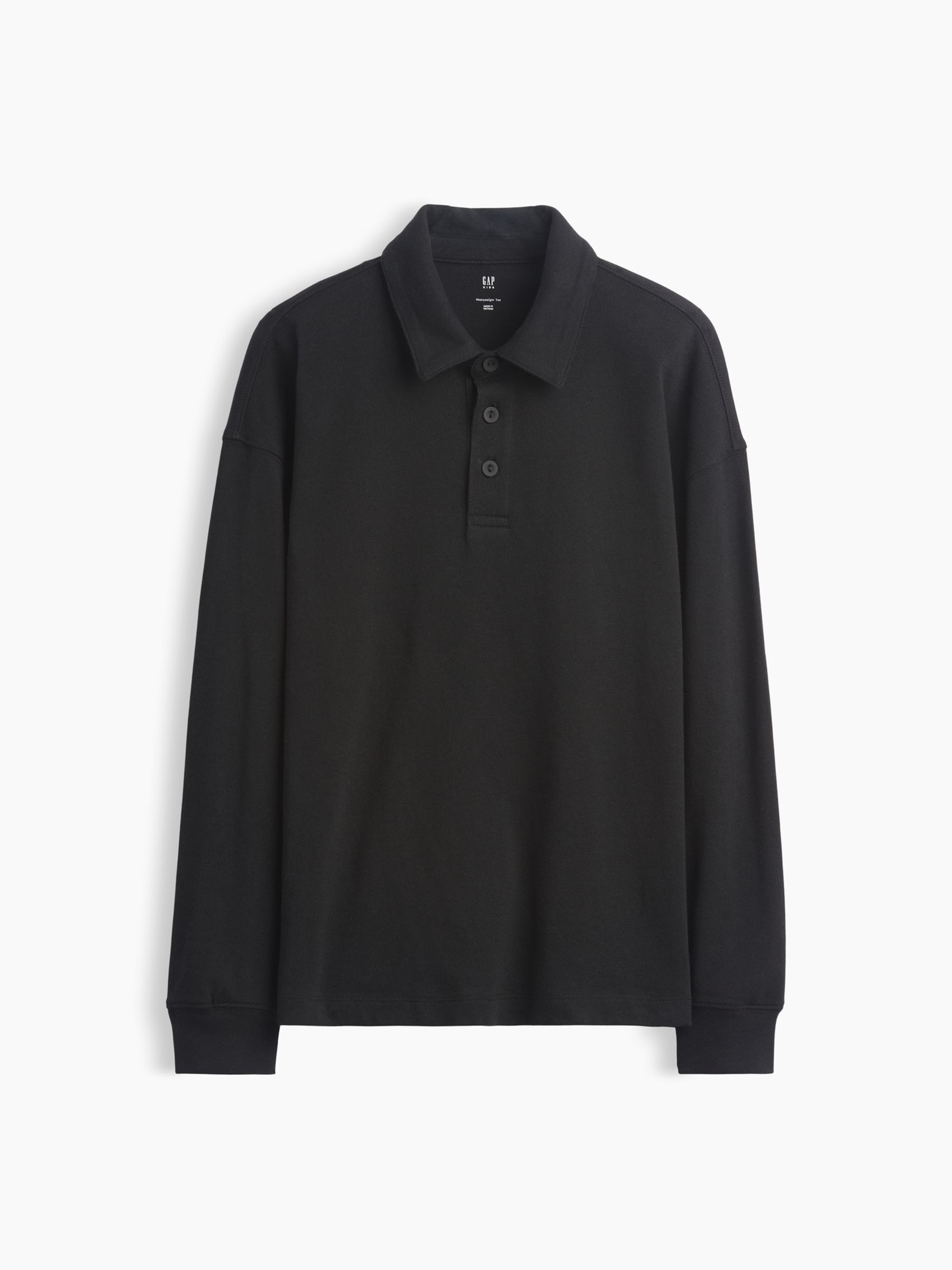 Black Heavyweight Relaxed Polo Shirt - Image 4 of 5