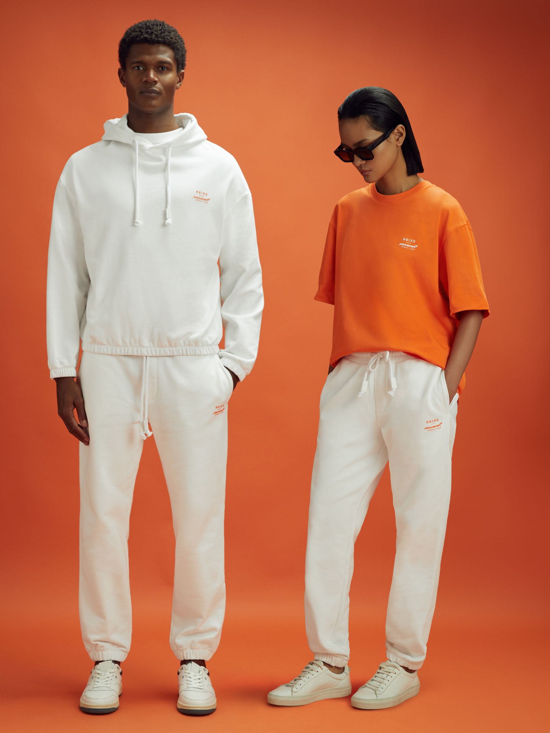 Drawstring Joggers in White - Image 1 of 12