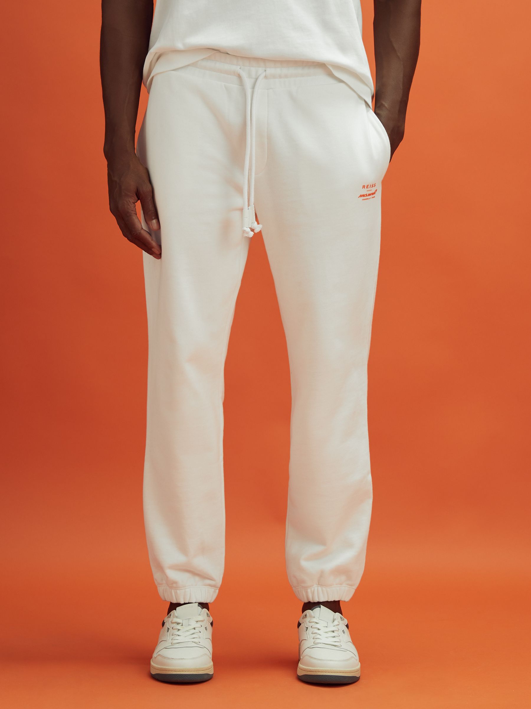 Drawstring Joggers in White - Image 3 of 12