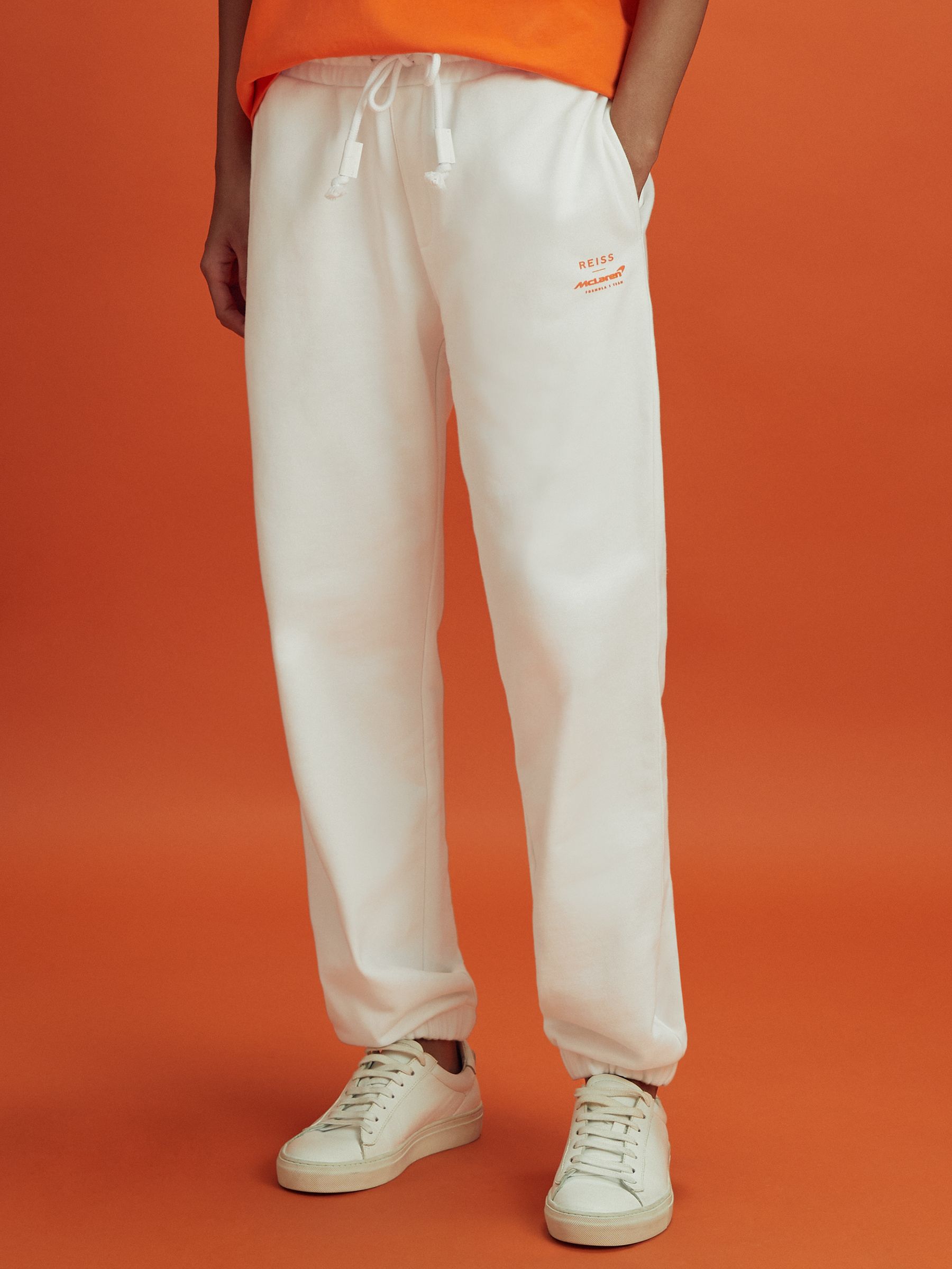 Drawstring Joggers in White - Image 8 of 12