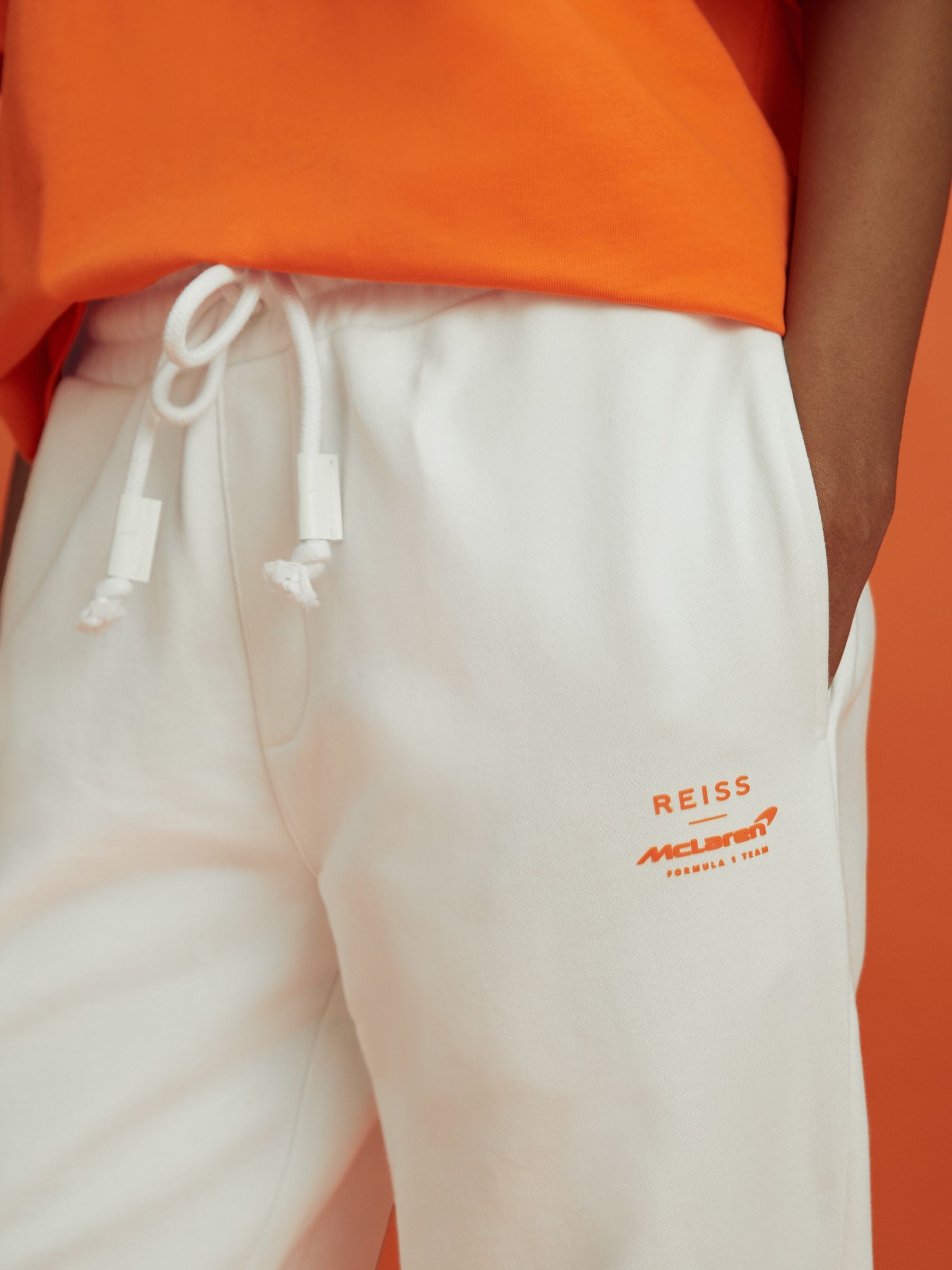 Drawstring Joggers in White - Image 9 of 12