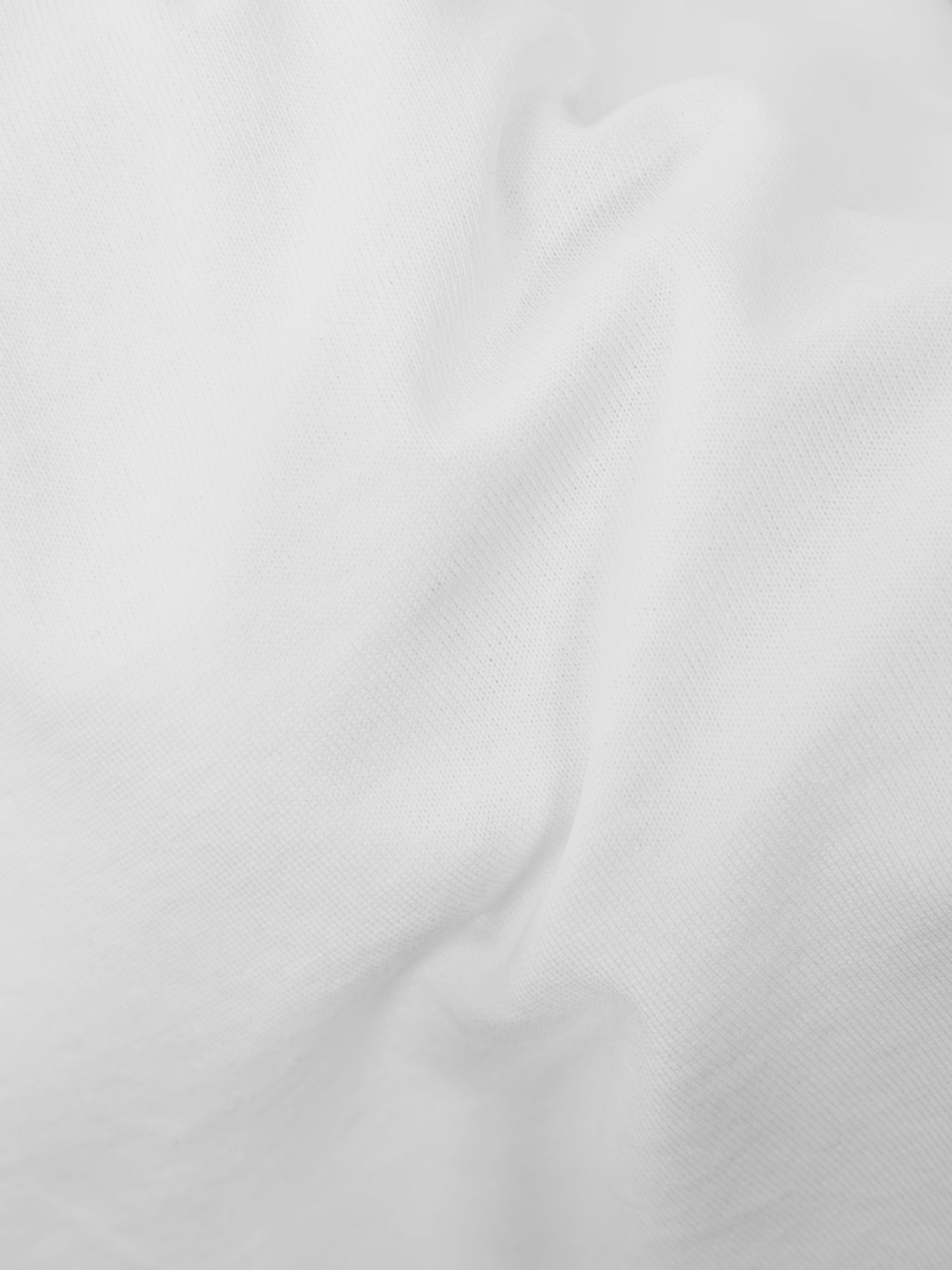 Oversized Cotton Crew Neck T-Shirt in White - Image 6 of 6