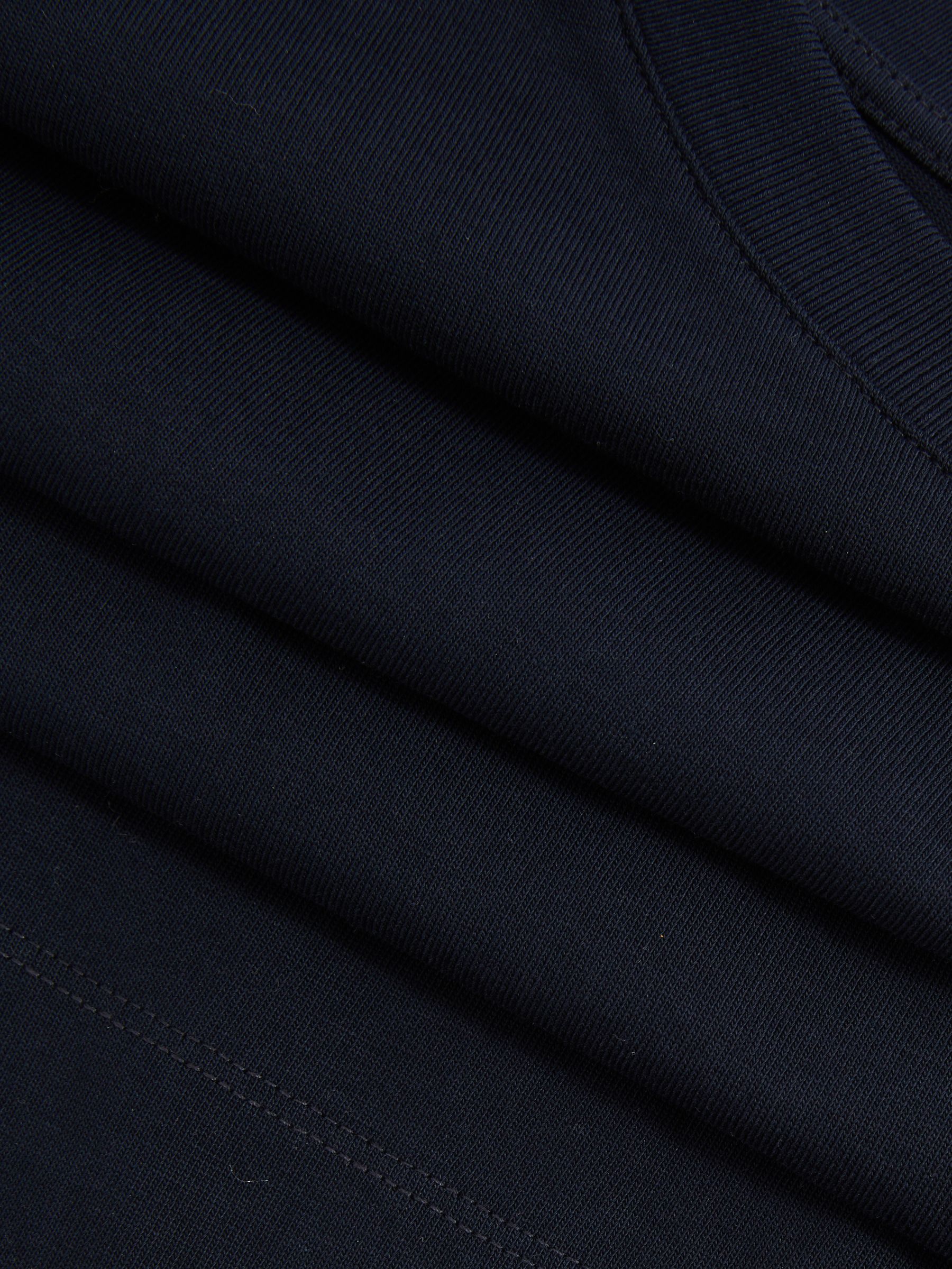 Oversized Cotton Crew Neck T-Shirt in Navy - Image 6 of 6