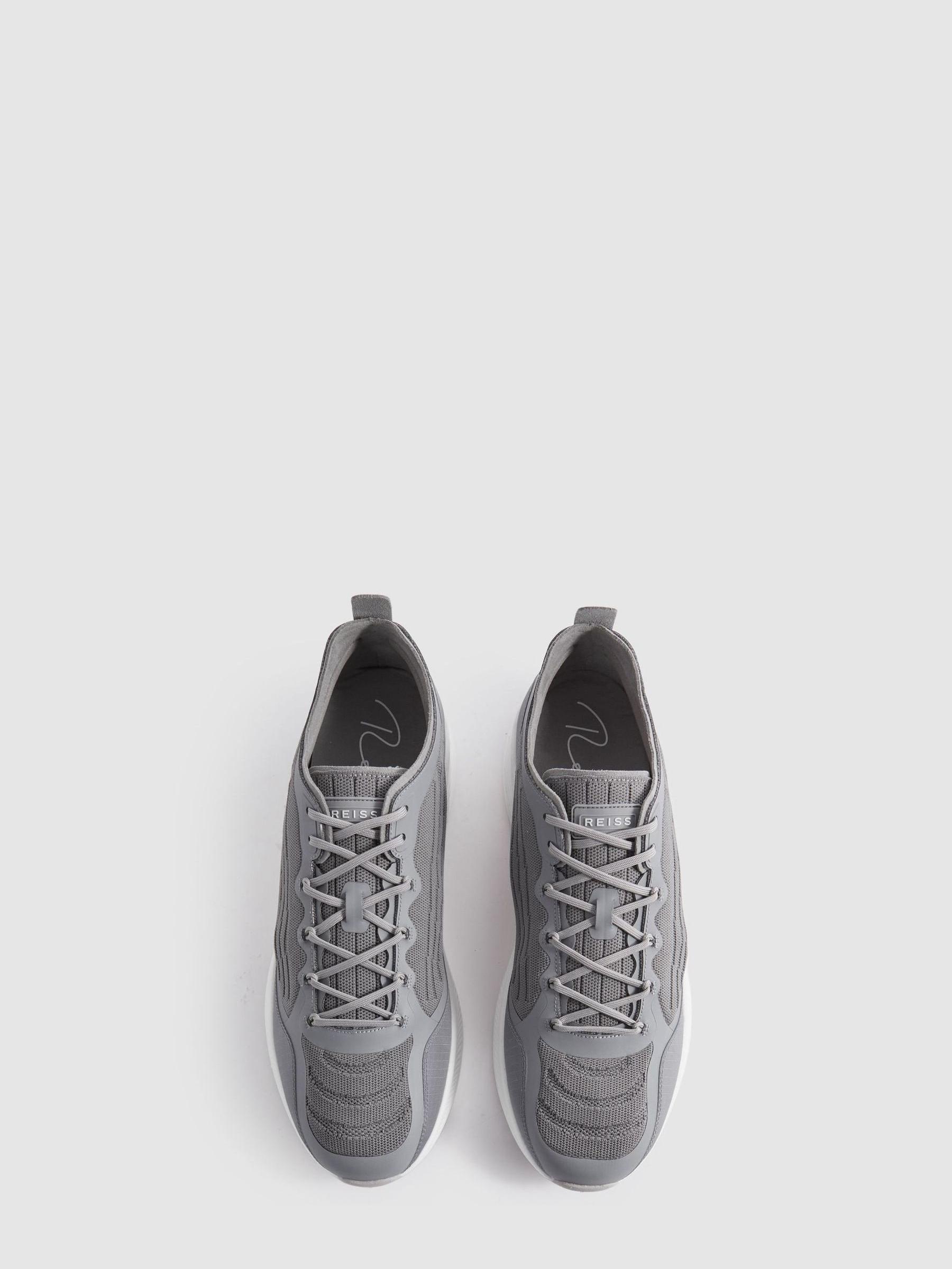 Hybrid Knit Running Trainers in Grey - Image 2 of 5