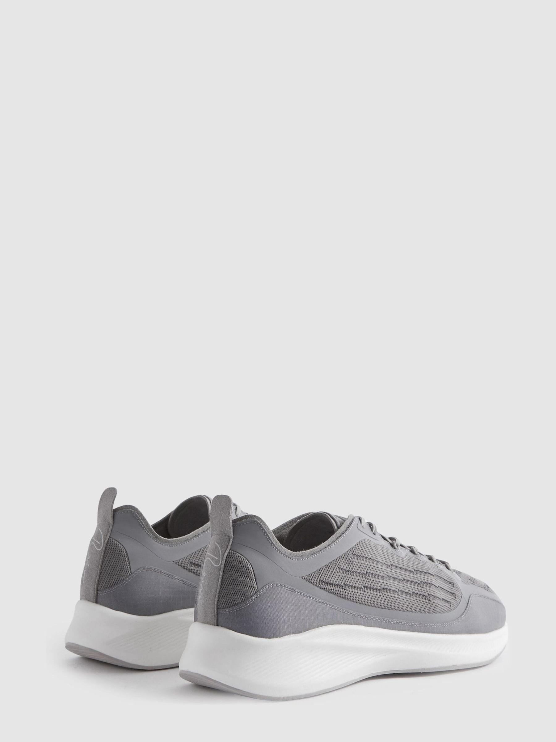 Hybrid Knit Running Trainers in Grey - Image 3 of 5