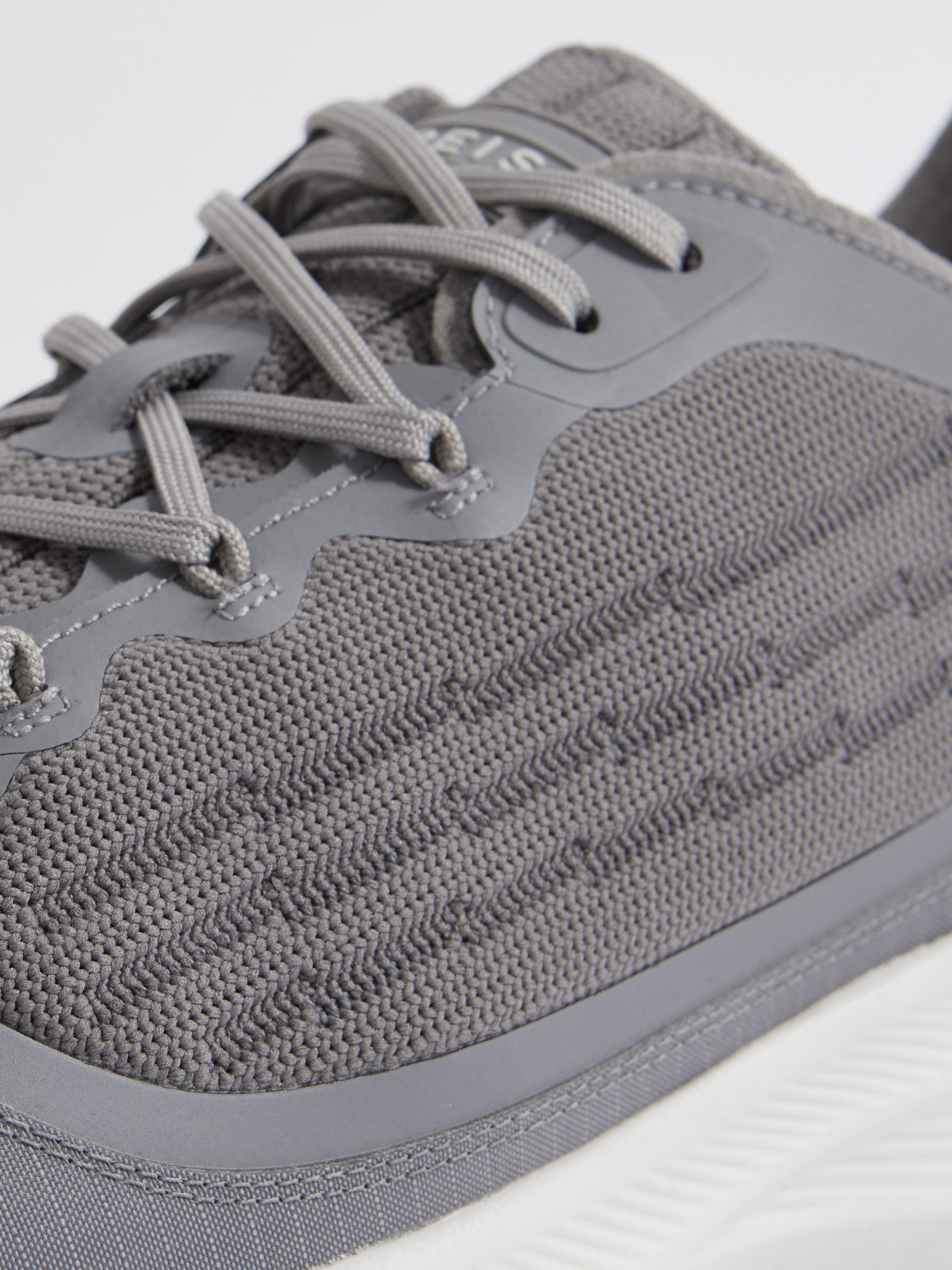 Hybrid Knit Running Trainers in Grey - Image 5 of 5