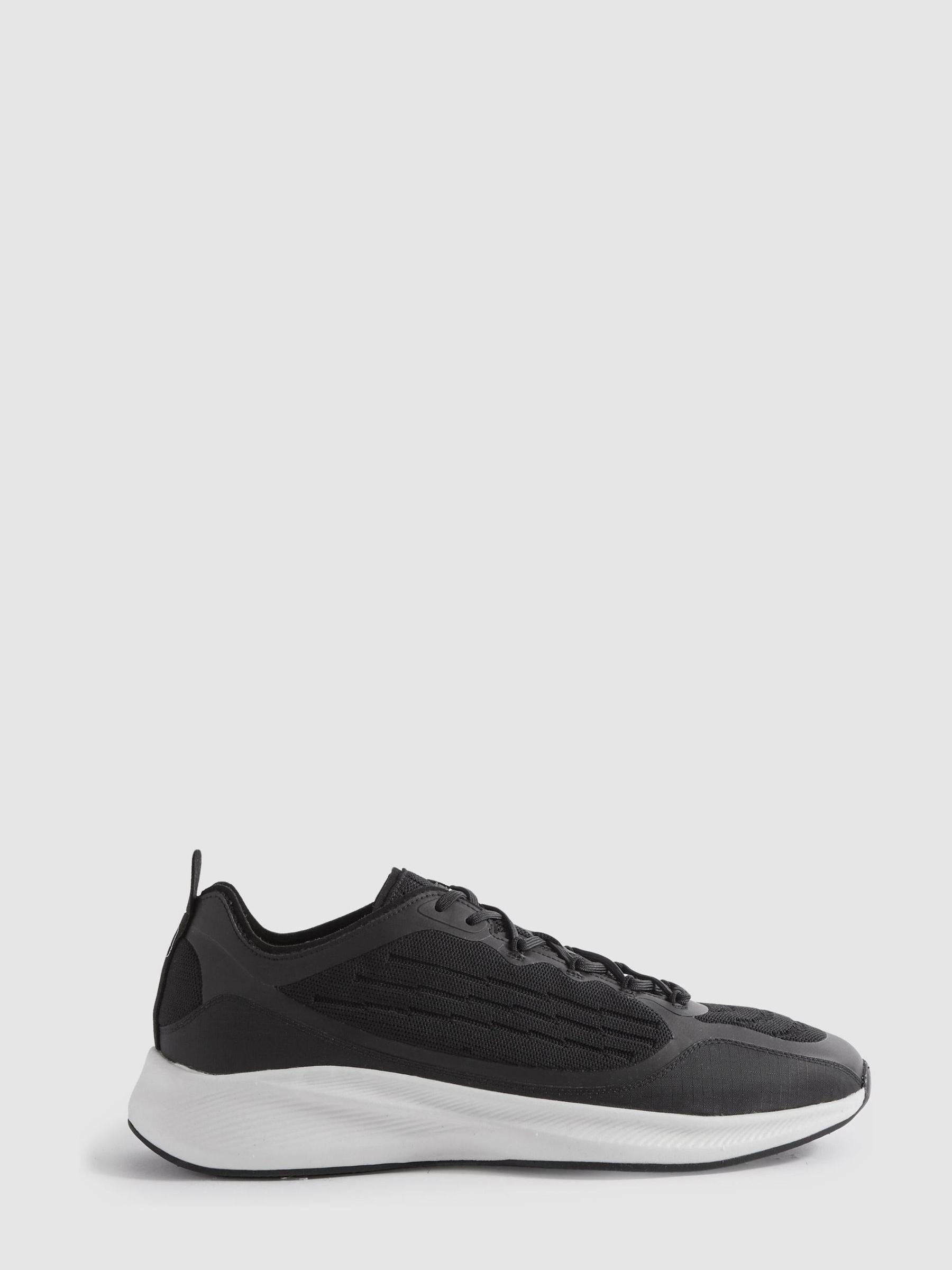 Hybrid Knit Running Trainers in Black - Image 1 of 6