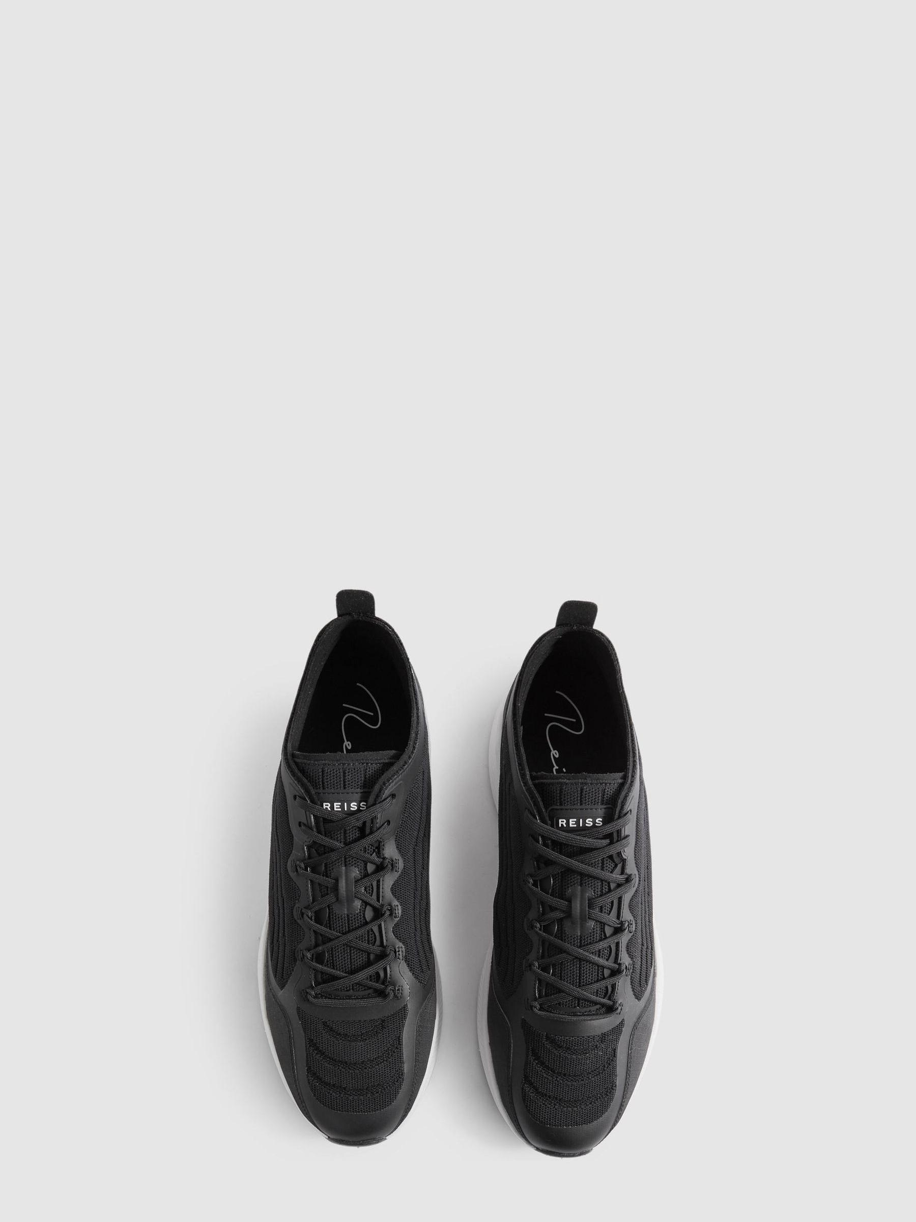 Hybrid Knit Running Trainers in Black - Image 3 of 6