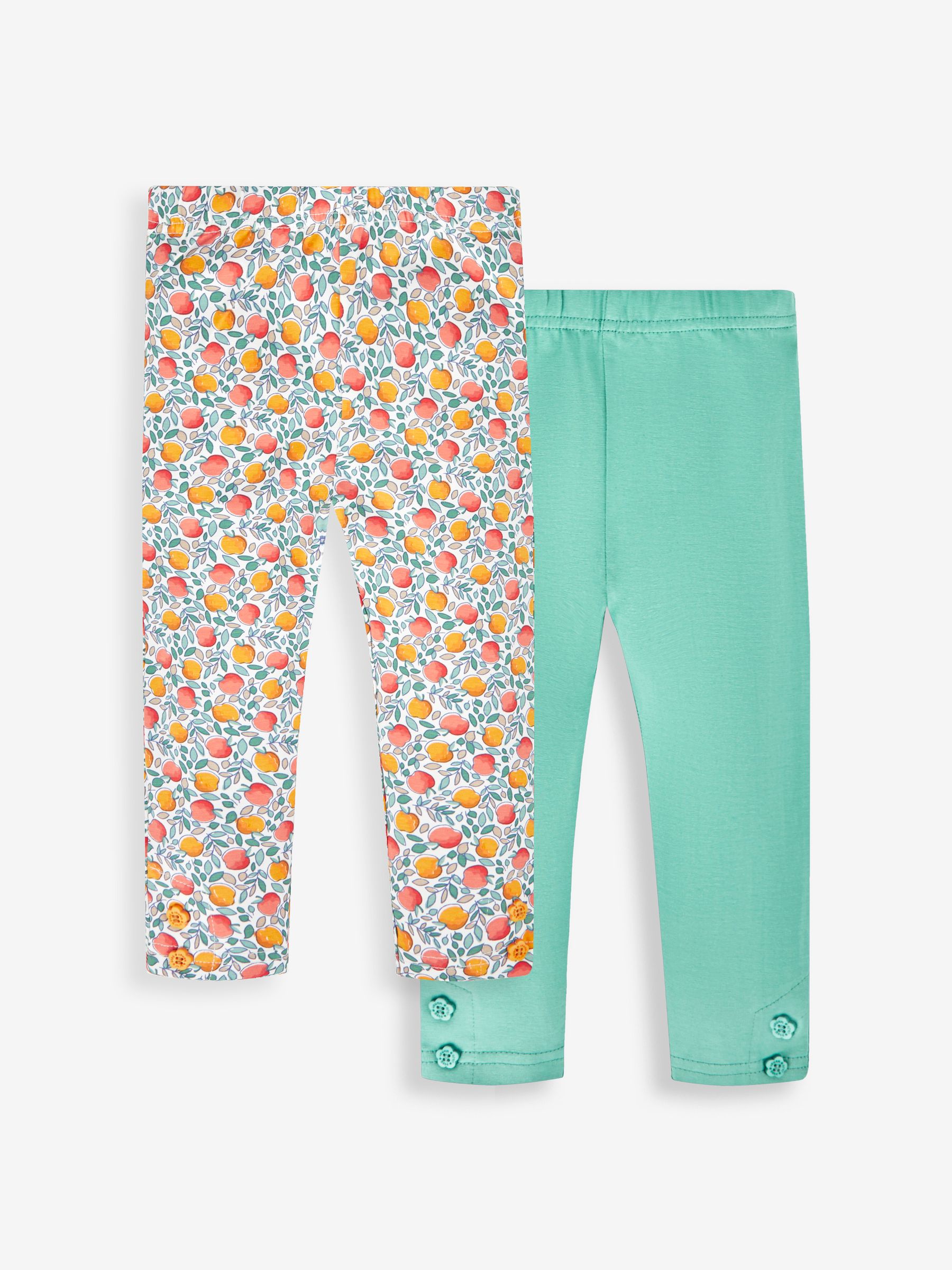 Russet Orange Apple & Green Girls' 2-Pack Leggings - Image 1 of 6