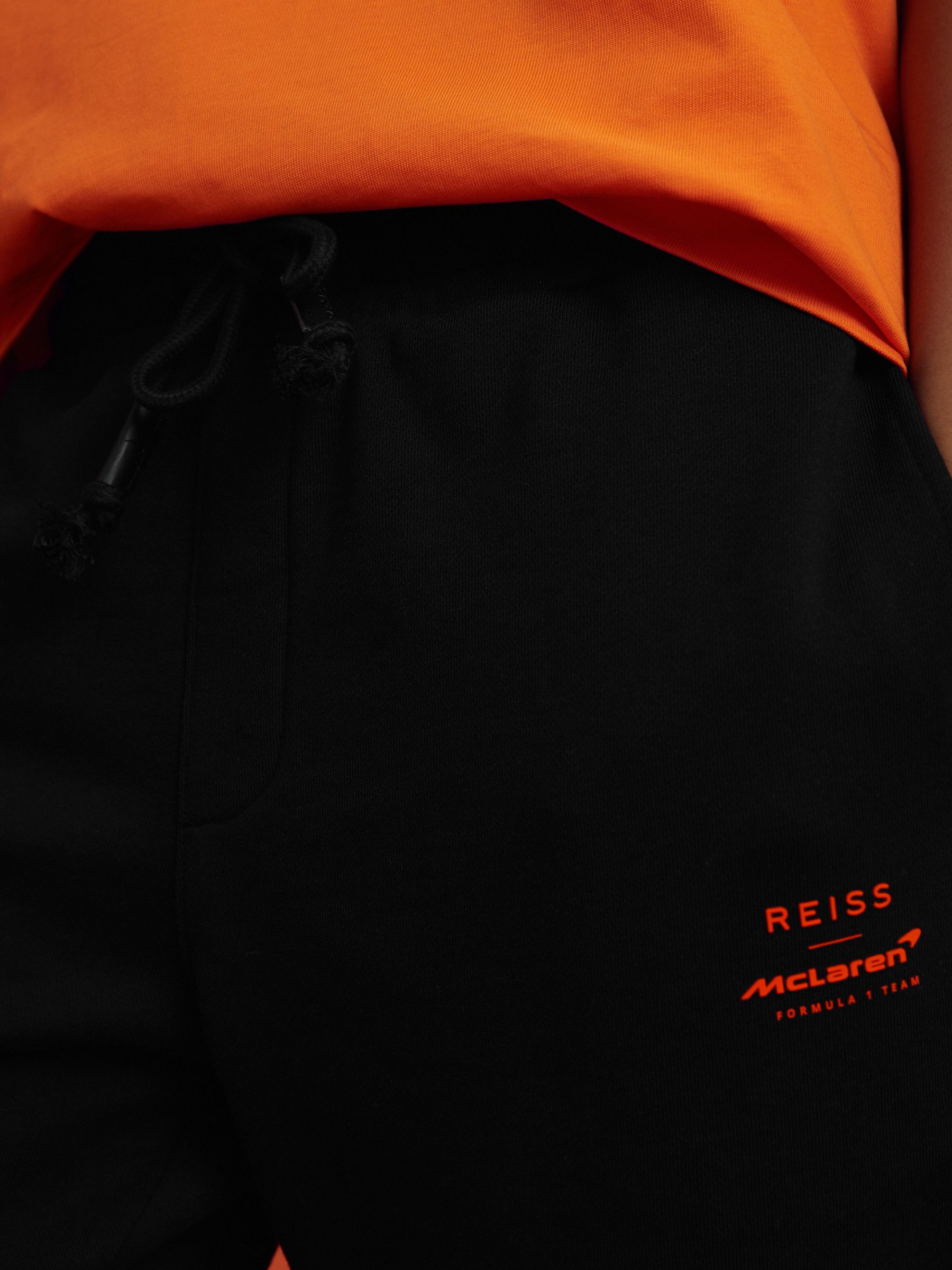 McLaren F1 Cotton Drawstring Joggers in Black - Image 5 of 12