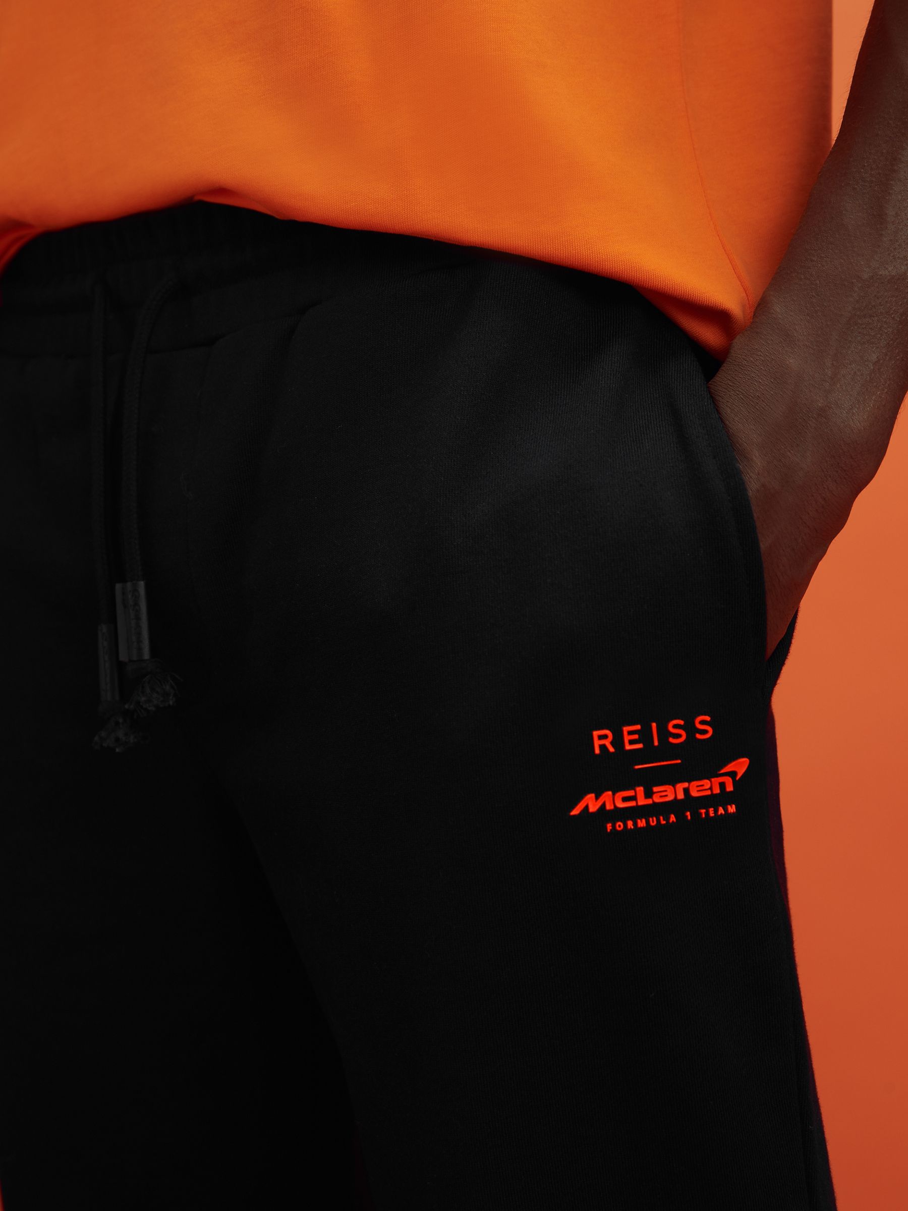 McLaren F1 Cotton Drawstring Joggers in Black - Image 9 of 12
