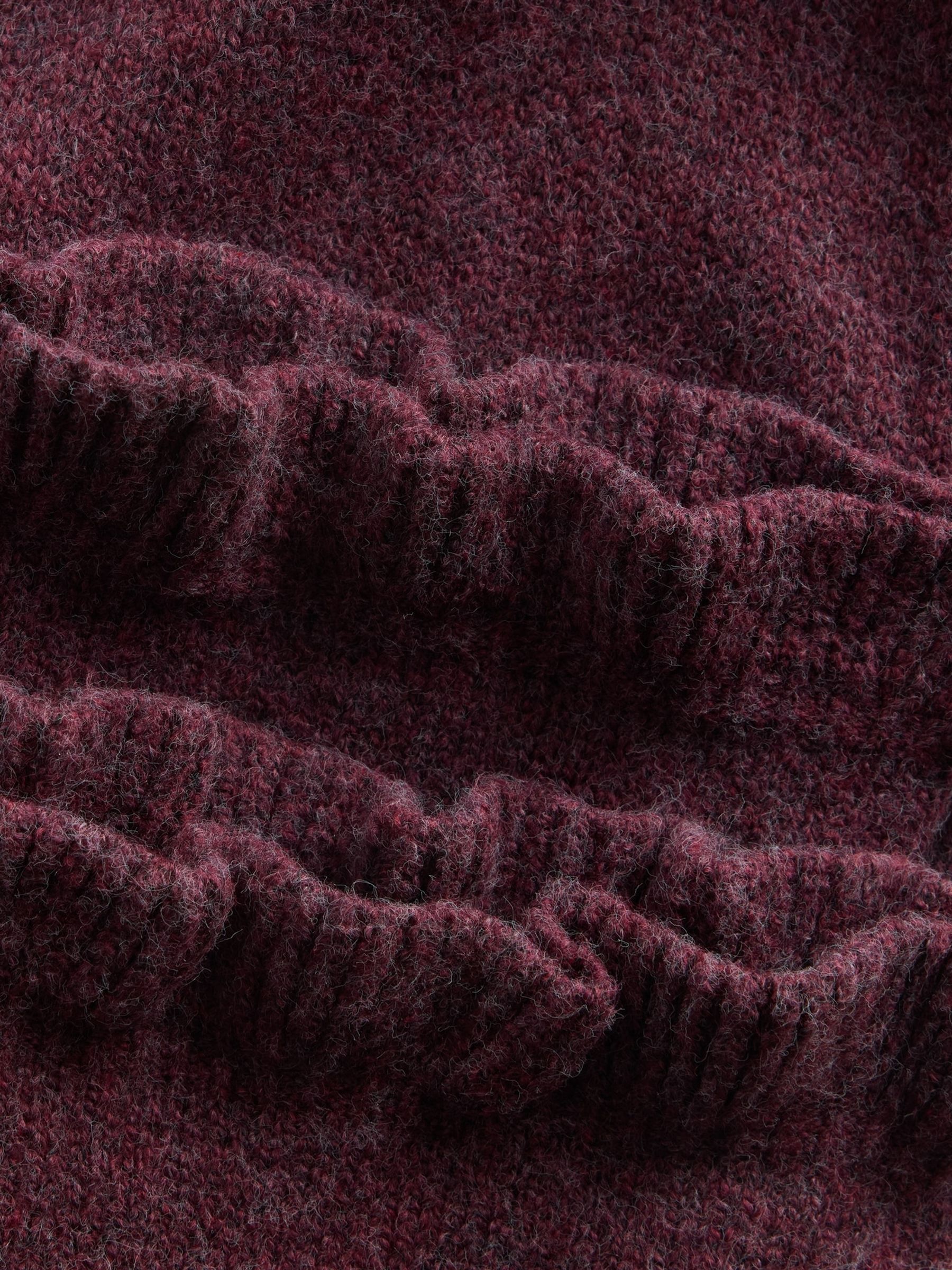 Burgundy Red CashSoft Ruffle Wide-Leg Trousers - Image 3 of 3 Burgundy Red CashSoft Ruffle Wide-Leg Trousers - Image 3 of 3