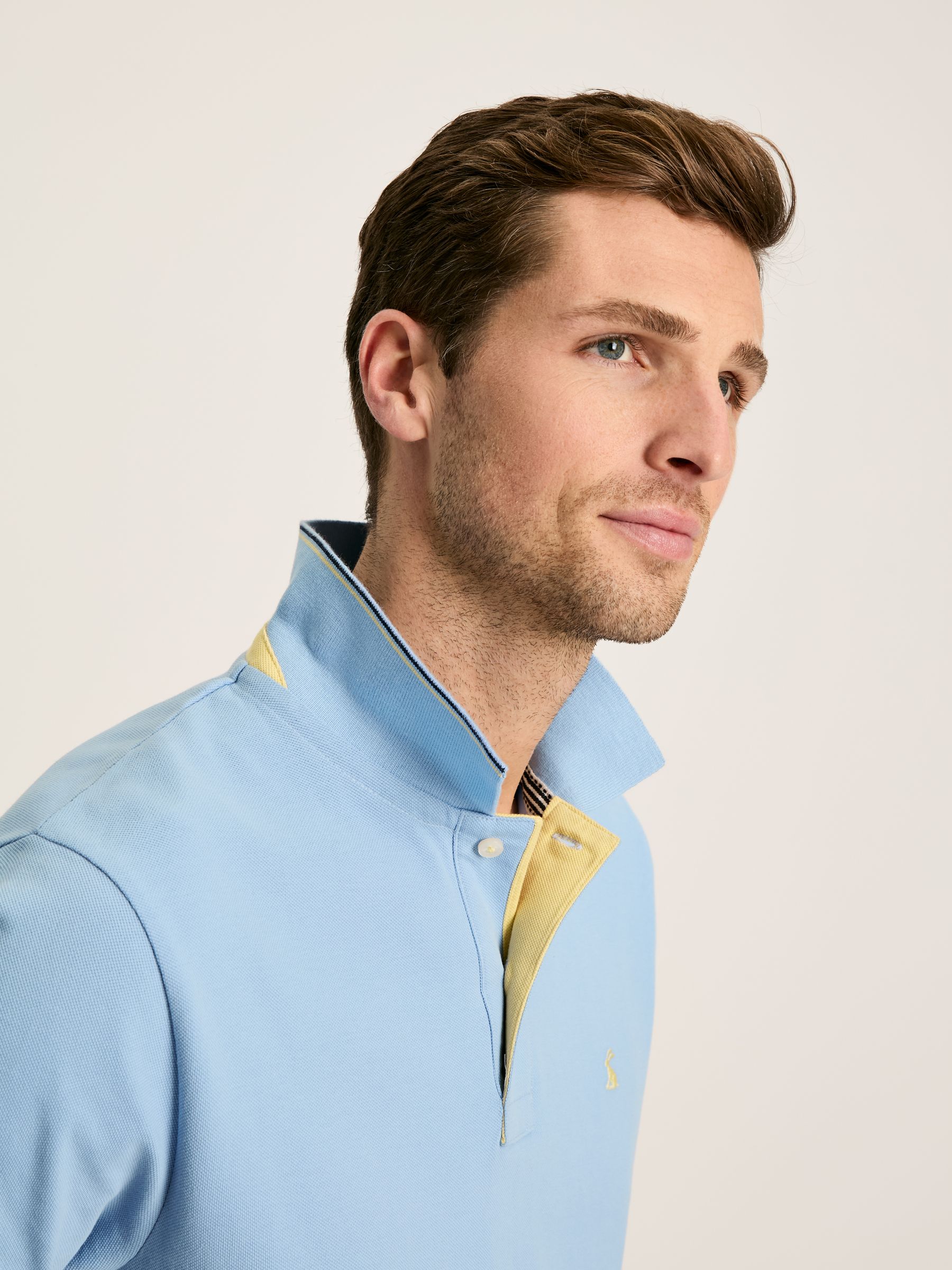 Woody Light Blue Regular Fit Cotton Pique Polo Shirt - Image 4 of 6