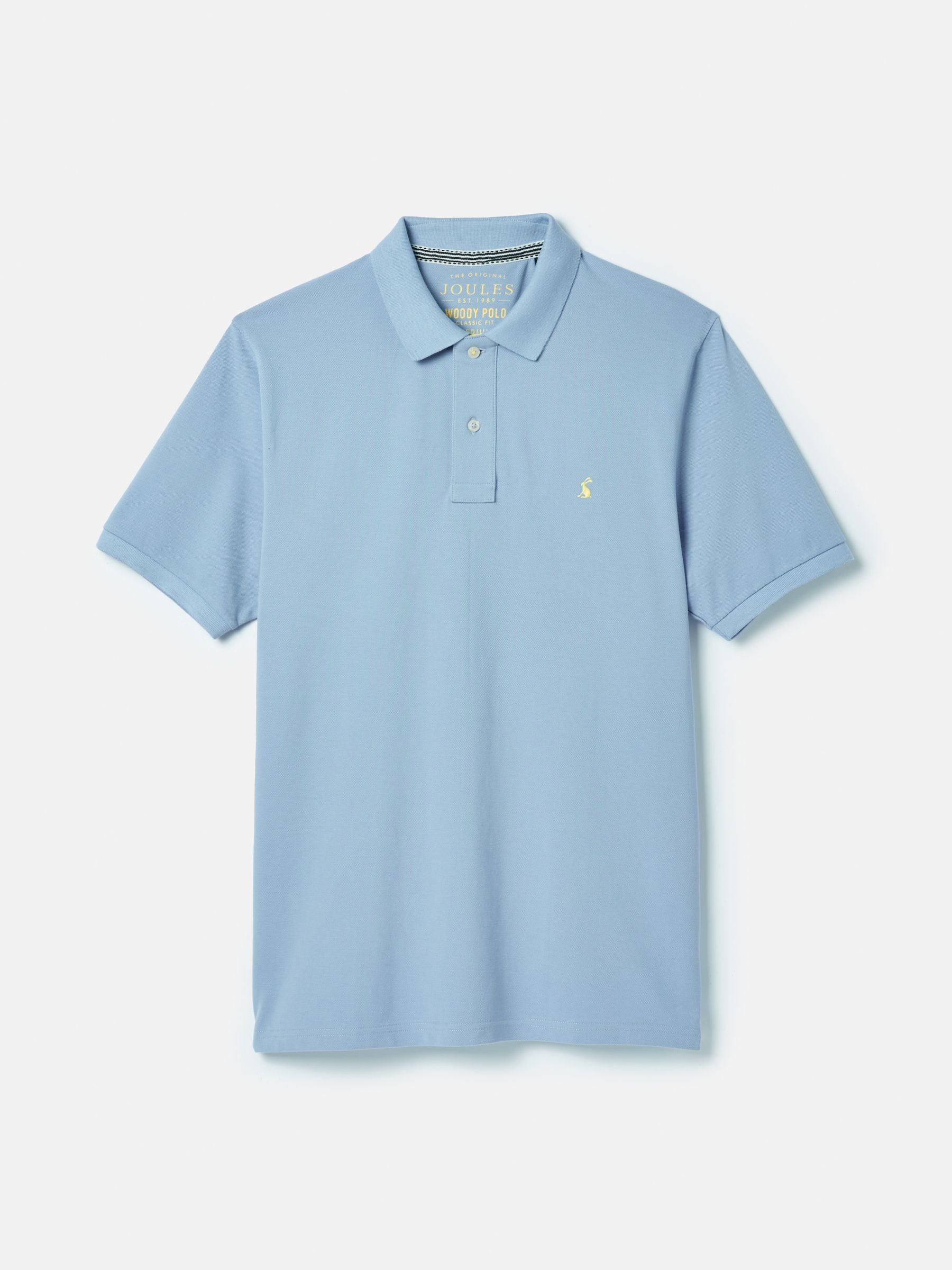 Woody Light Blue Regular Fit Cotton Pique Polo Shirt - Image 6 of 6