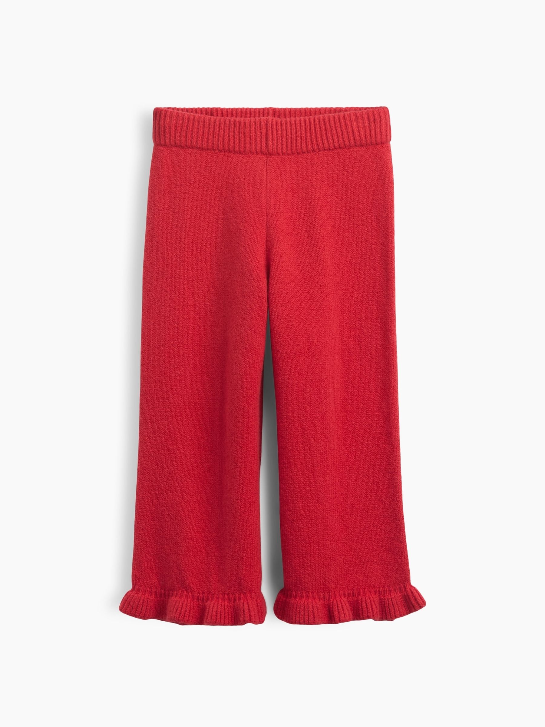 Red CashSoft Ruffle Wide-Leg Trousers - Image 2 of 4