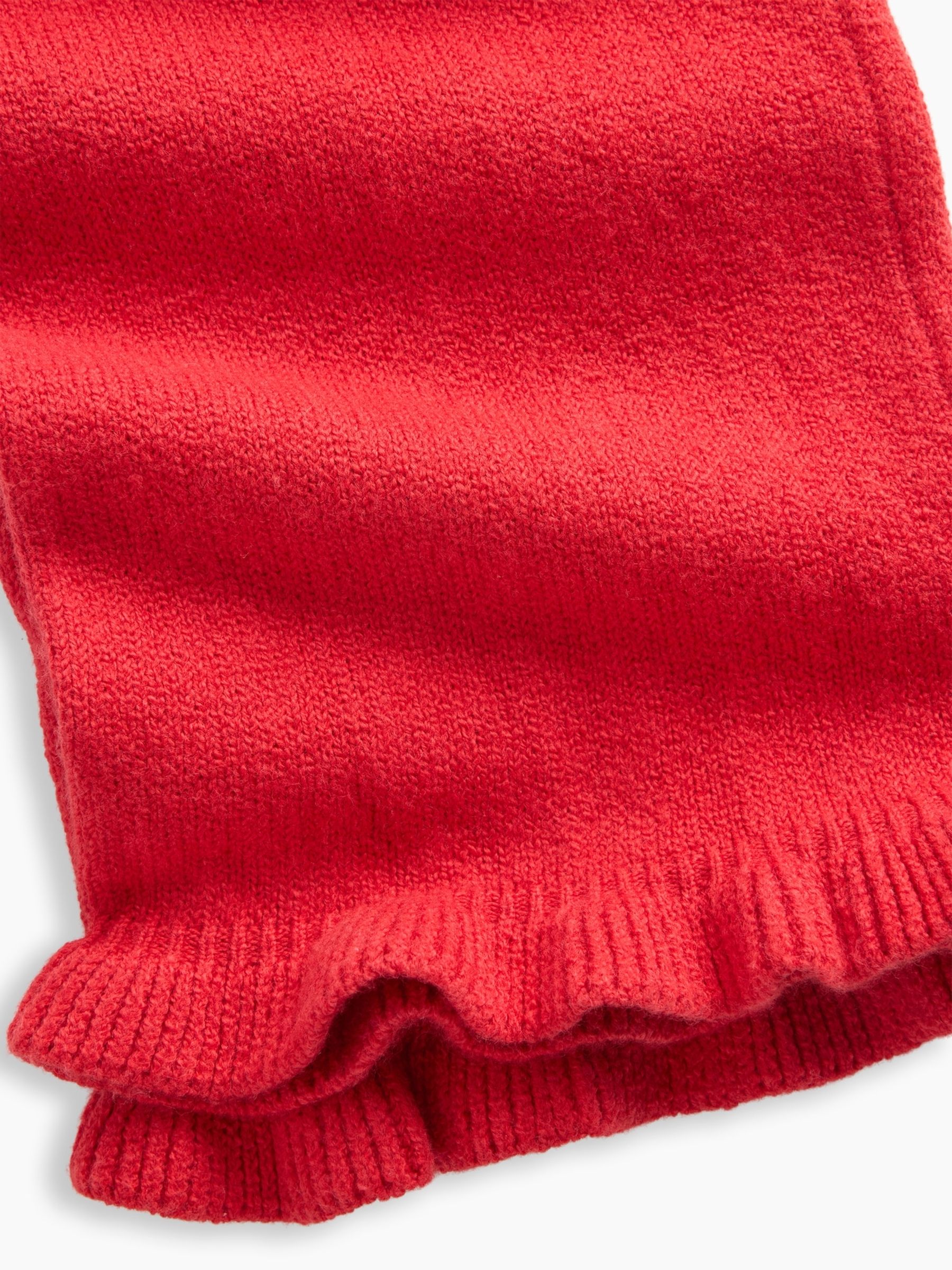 Red CashSoft Ruffle Wide-Leg Trousers - Image 4 of 4