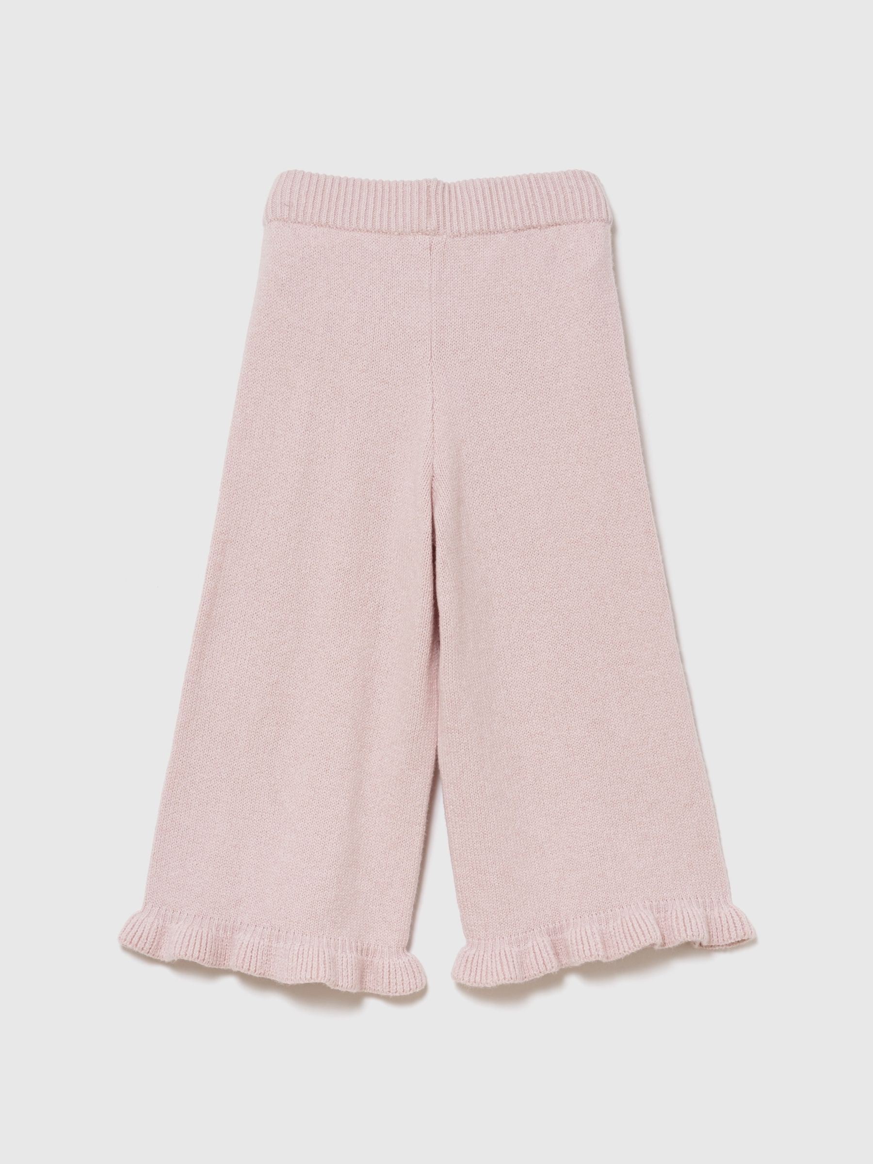 Pink CashSoft Ruffle Wide-Leg Trousers - Image 2 of 2