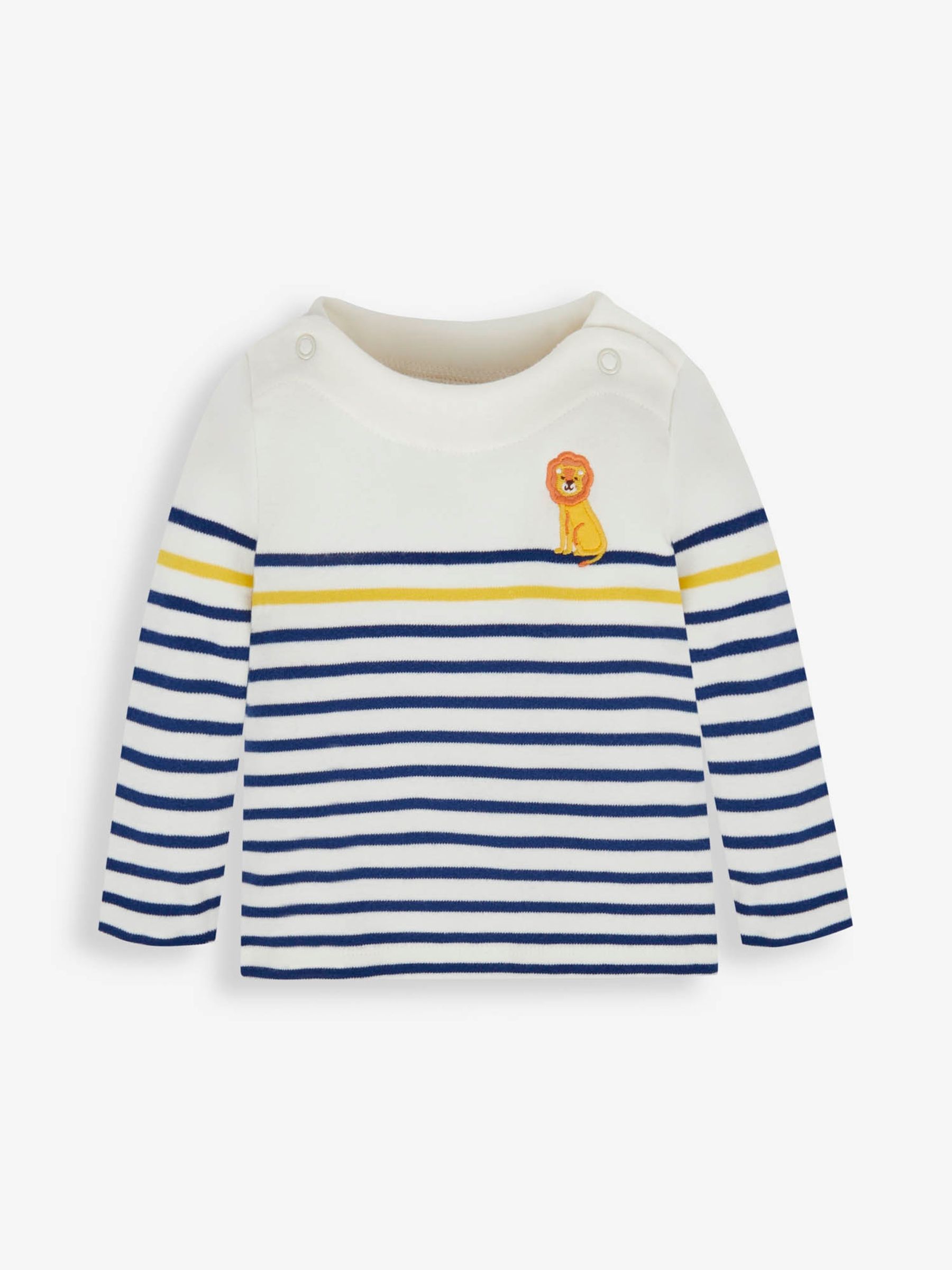 2-Piece Stripe Lion Top & Ribbed Leggings Set in Ecru - Image 2 of 8