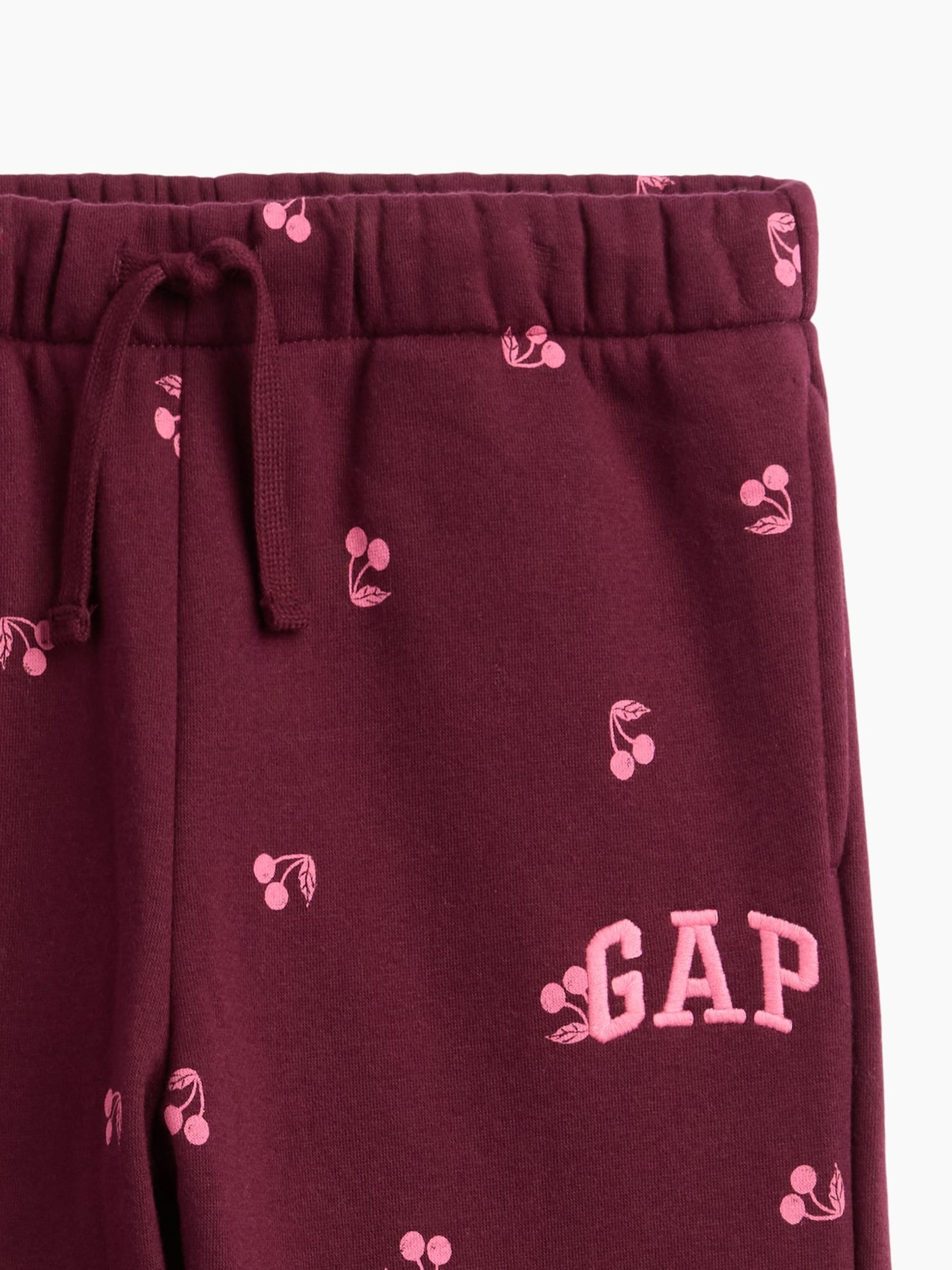 Burgundy Cherry Relaxed Logo Joggers - Image 3 of 3