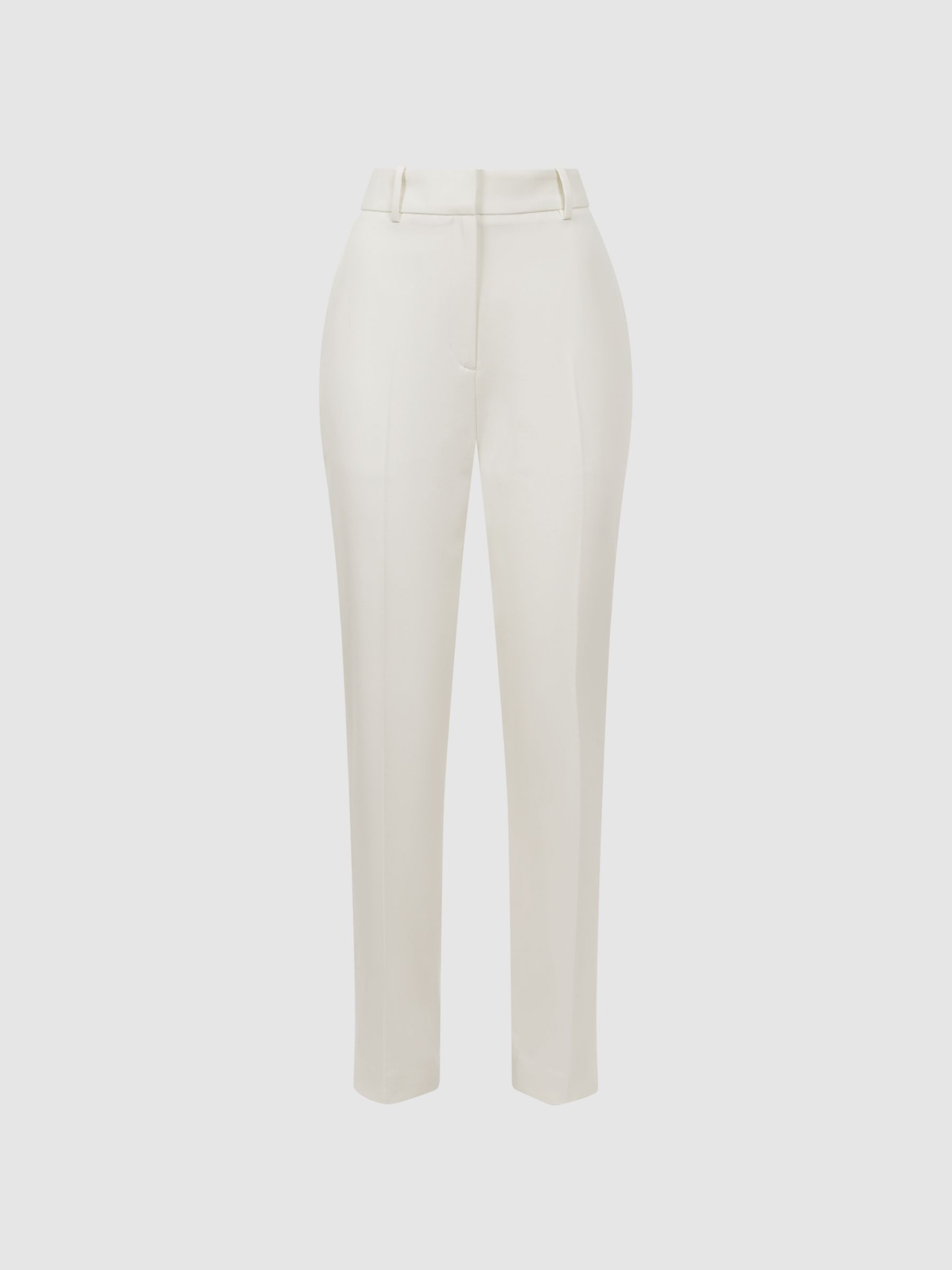 Slim Fit Wool Blend Suit Trousers in Off White - Image 2 of 5
