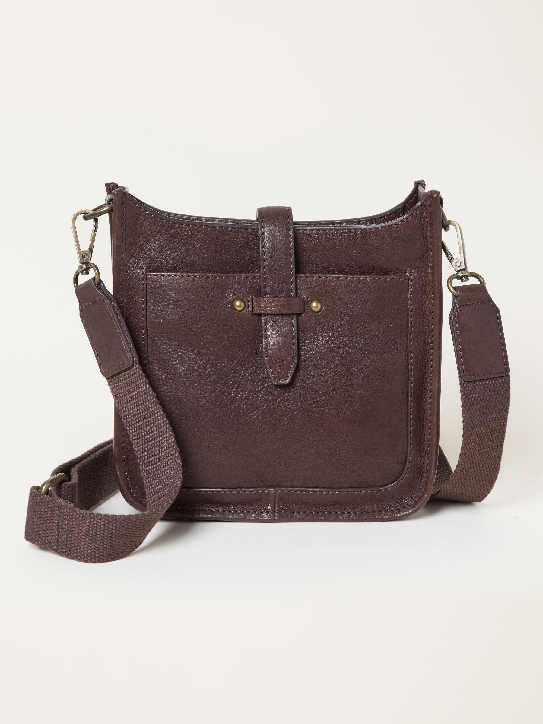 Mini Alma Chocolate Brown Leather Crossbody Bag - Image 1 of 3