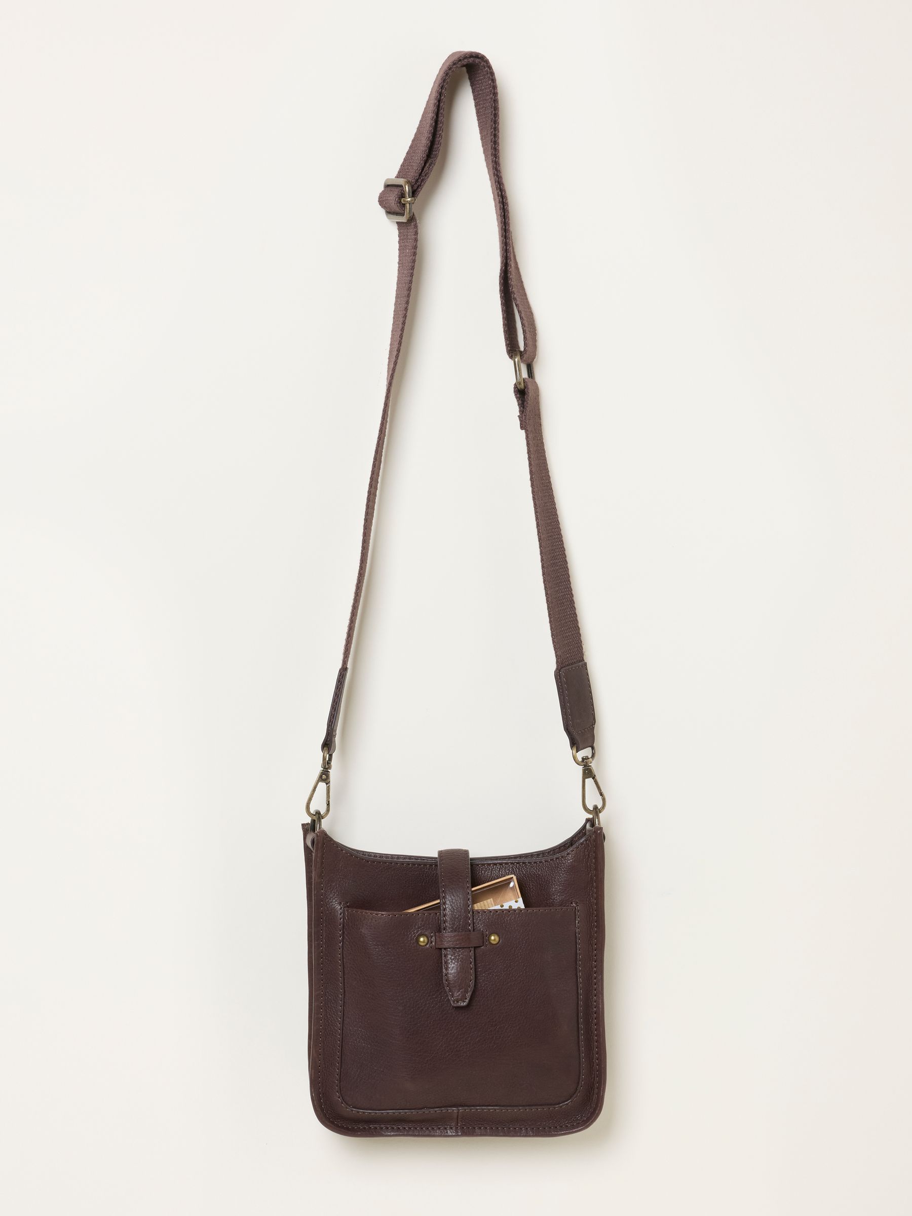 Mini Alma Chocolate Brown Leather Crossbody Bag - Image 2 of 3