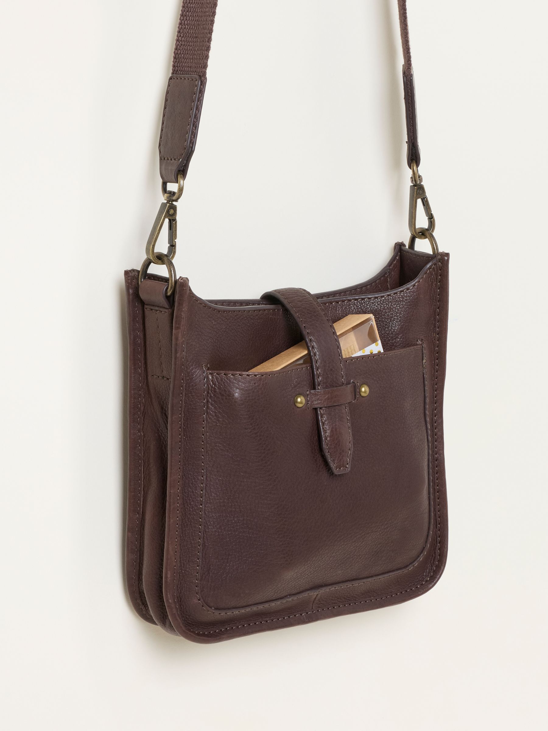 Mini Alma Chocolate Brown Leather Crossbody Bag - Image 3 of 3