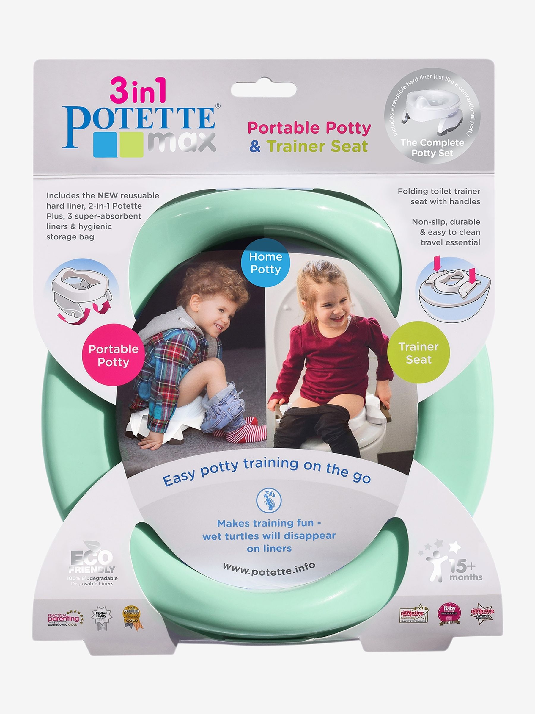 Potette Max Potty & 3 Liners Set Teal - Image 5 of 6