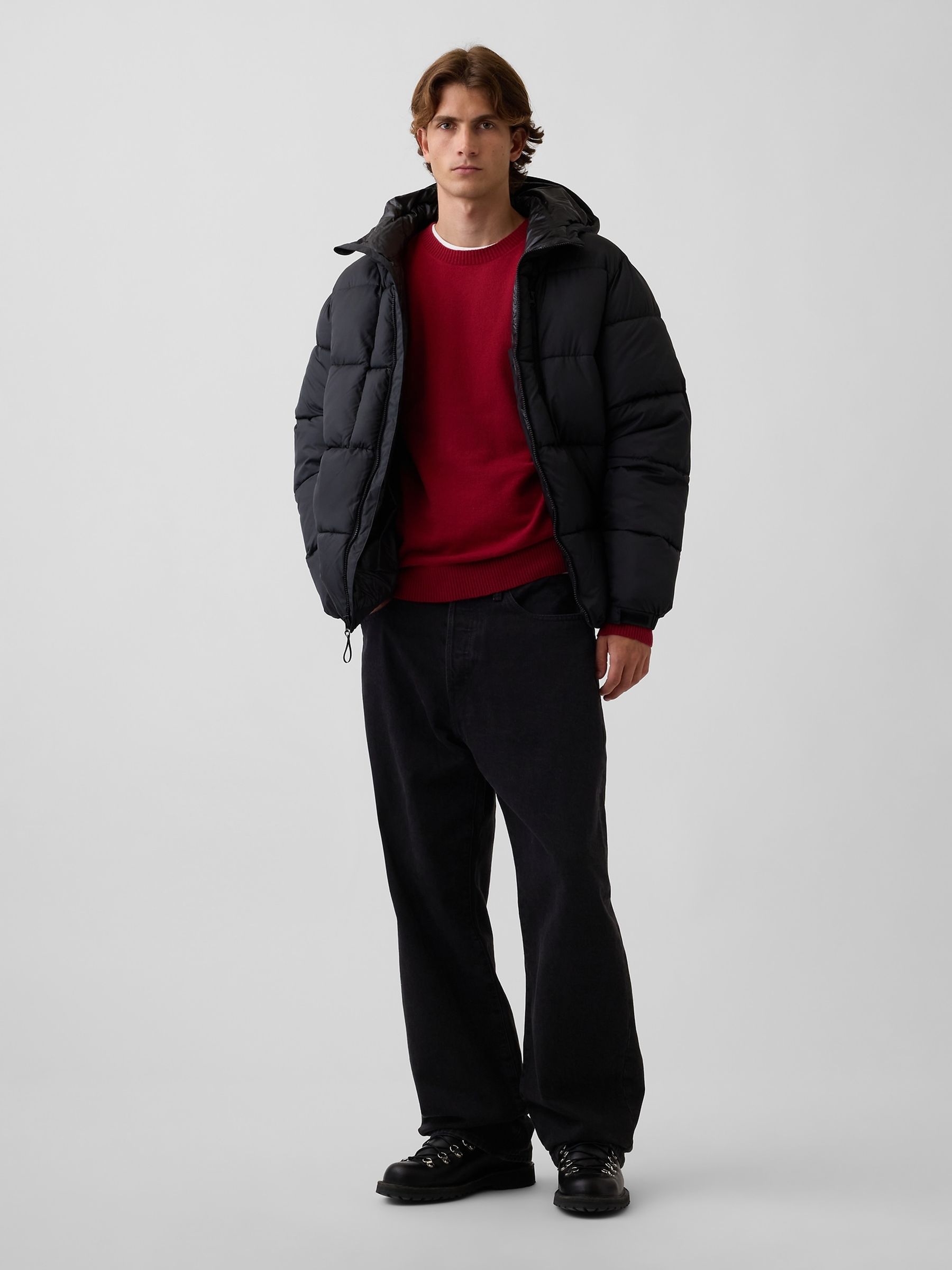 Red CashSoft Crew Jumper - Image 3 of 4