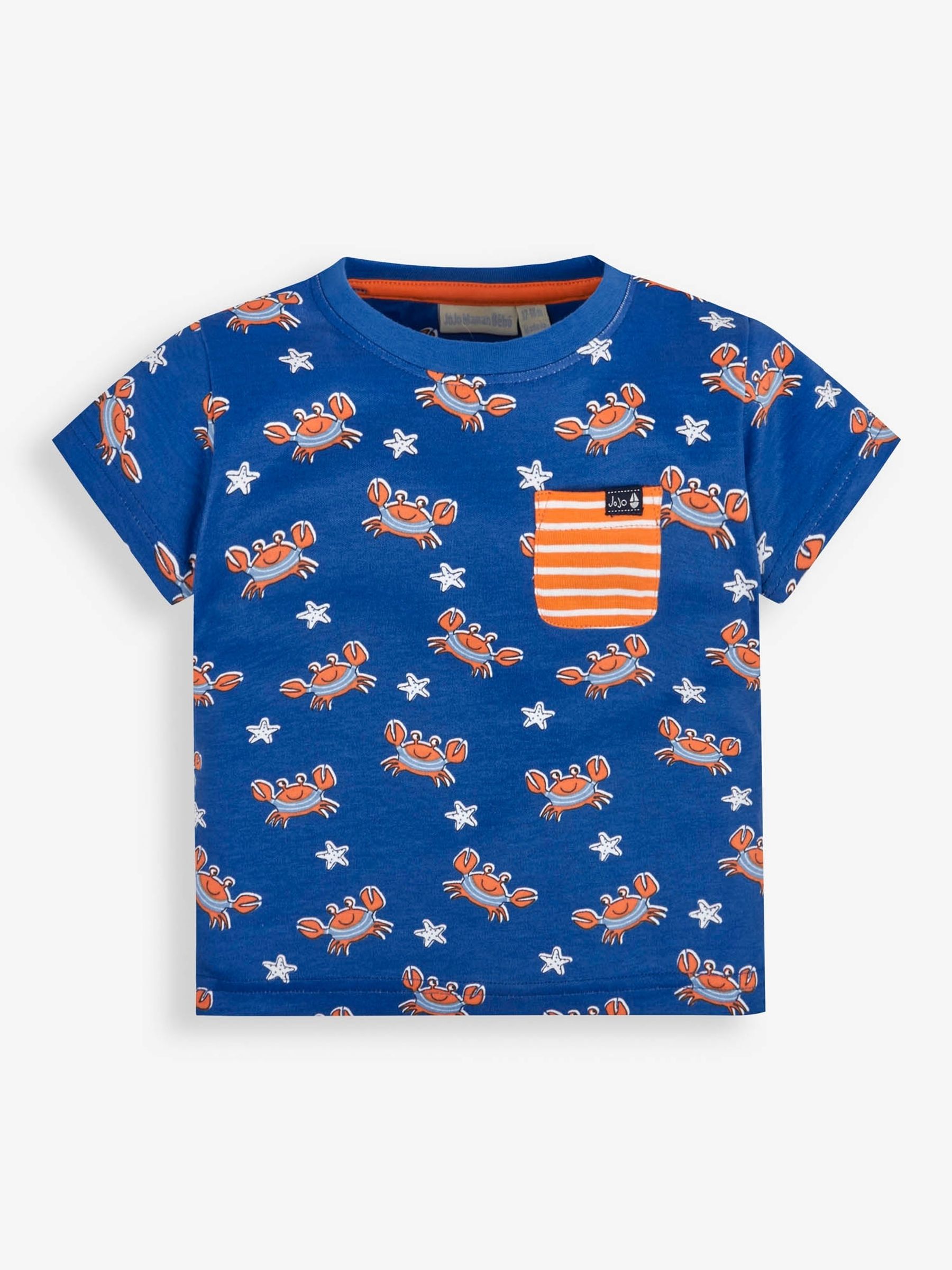 Cobalt Crab Print Pocket T-Shirt - Image 1 of 2