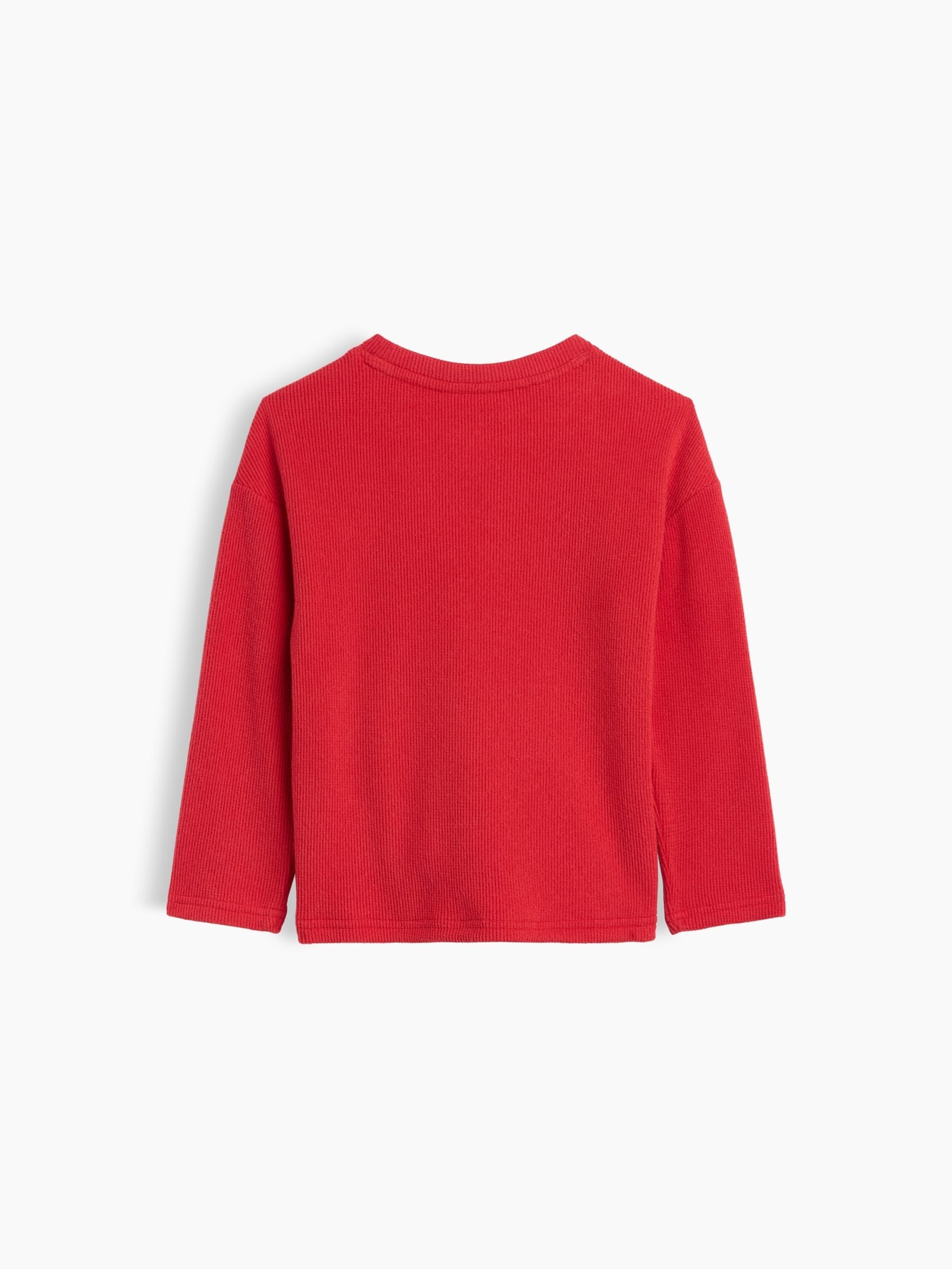Red Cosy Waffle Knit Long Sleeve T-Shirt - Image 2 of 3