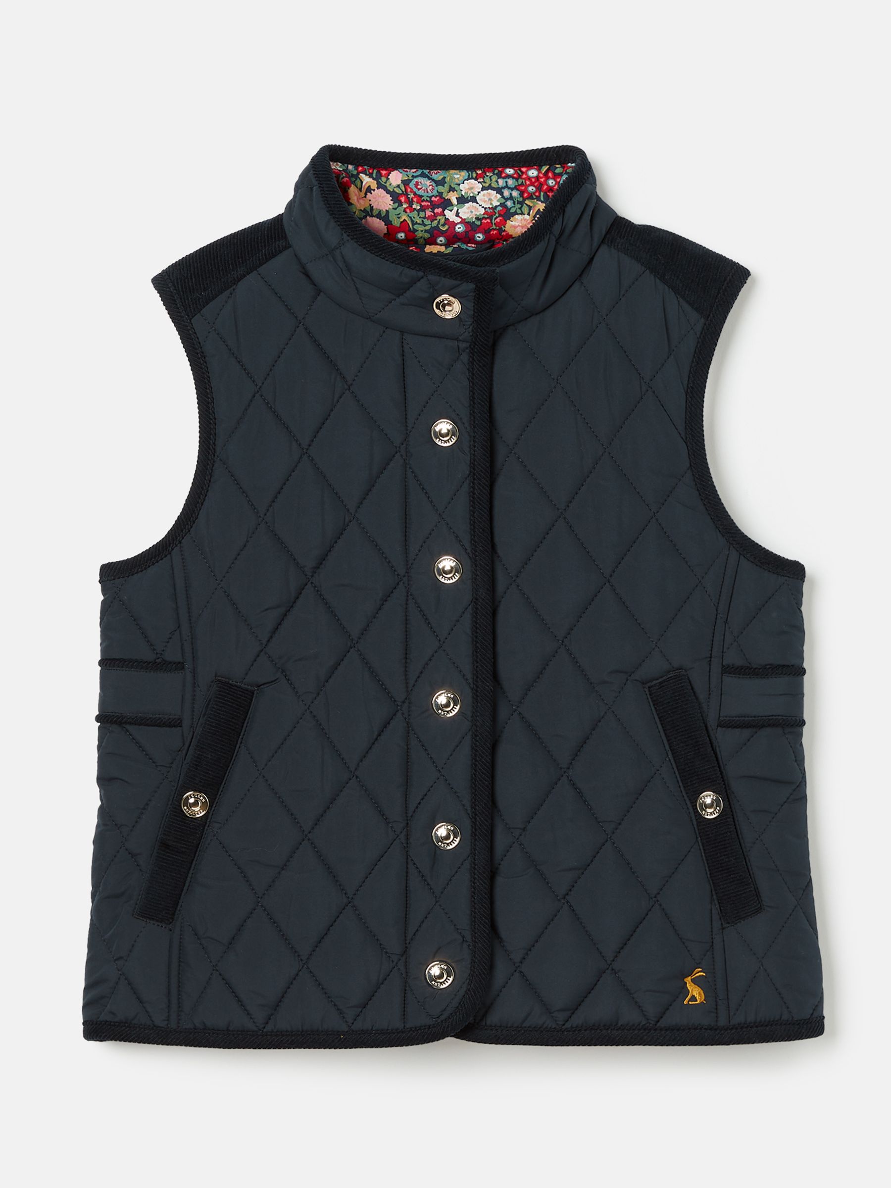 Bridgefield Navy Blue Diamond Quilted Gilet - Image 1 of 5