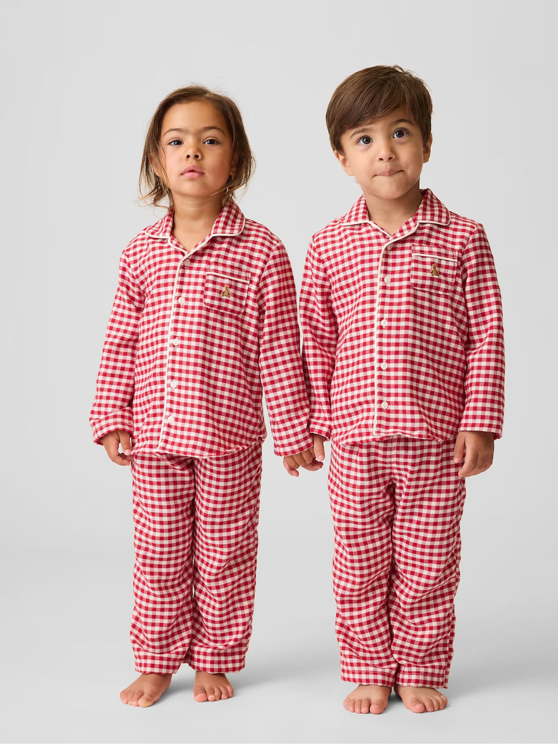 Red Gingham Flannel Pyjamas Set - Image 1 of 4