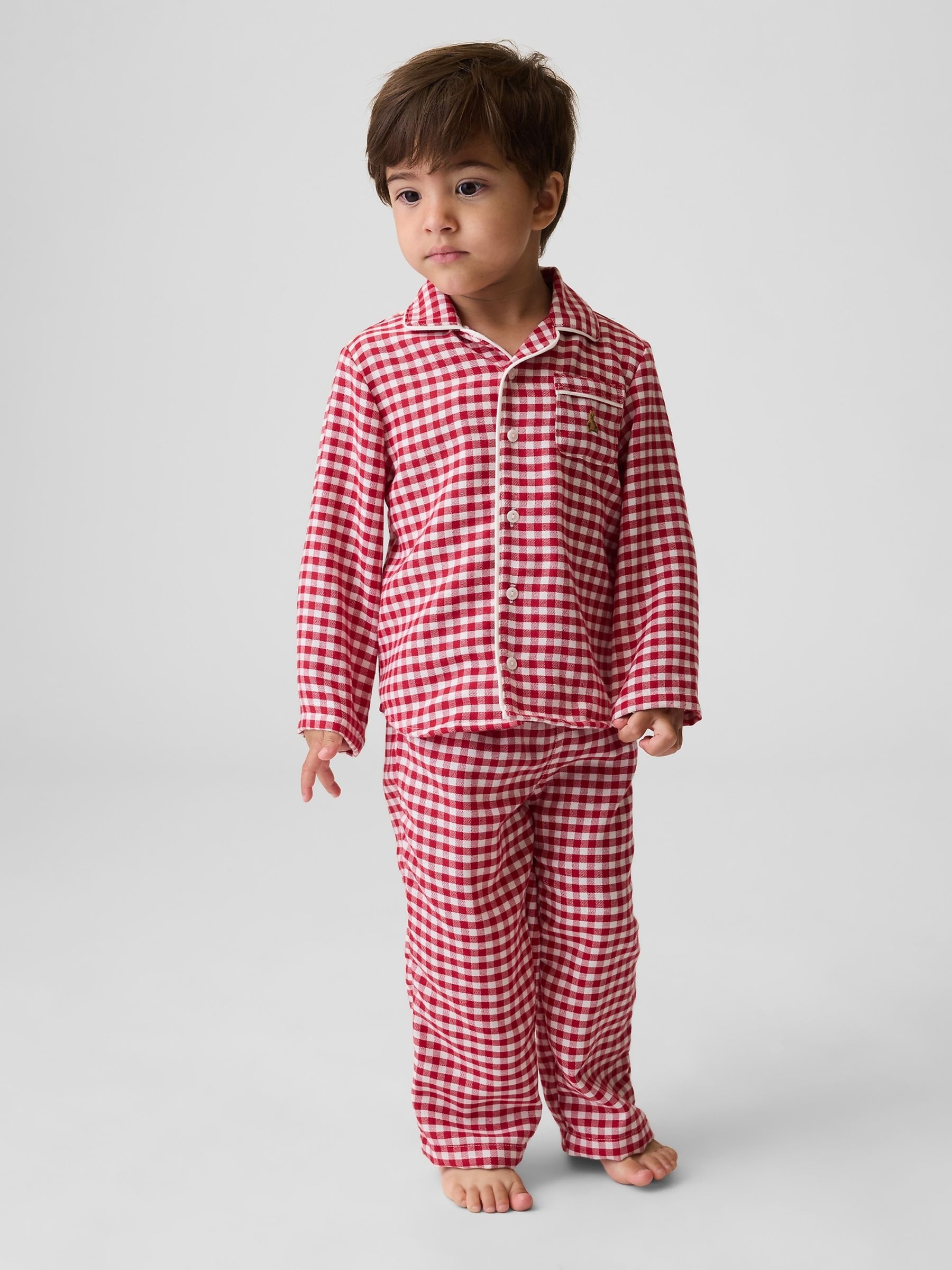 Red Gingham Flannel Pyjamas Set - Image 3 of 4