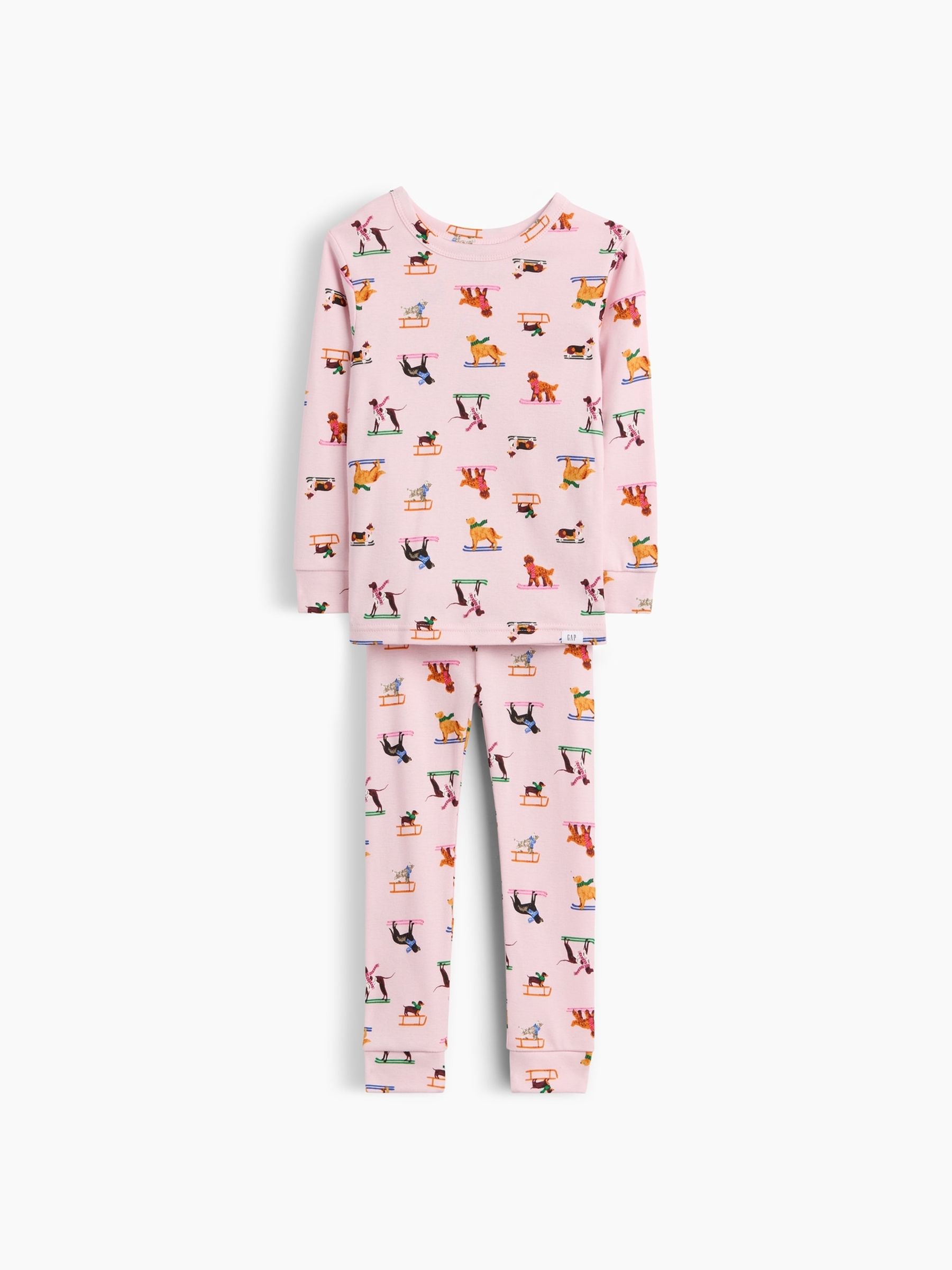 Pink Dogs Brushed Cotton Pyjamas Set - Image 1 of 2