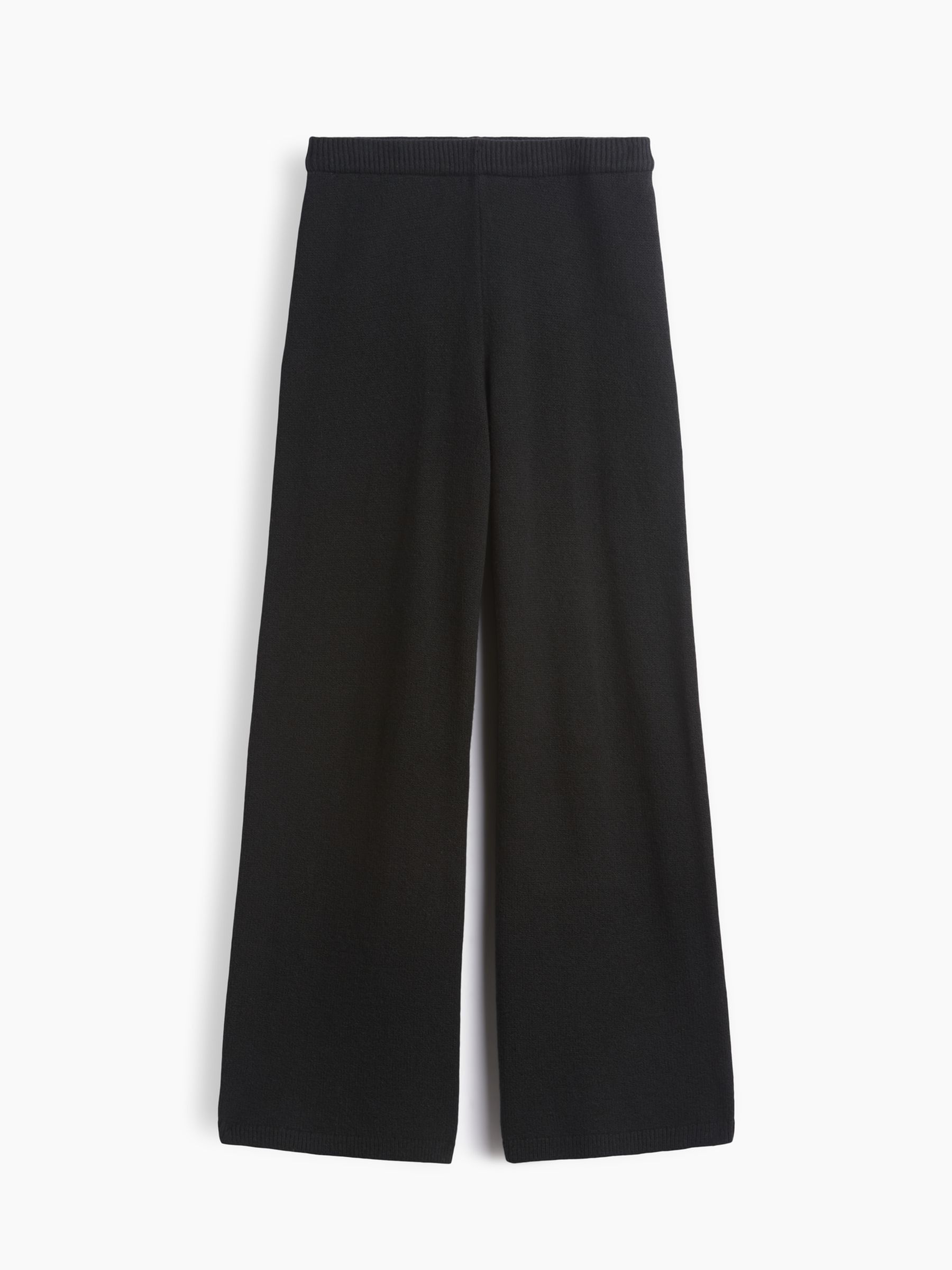 Black CashSoft Wide-Leg Knitted Trousers - Image 4 of 5