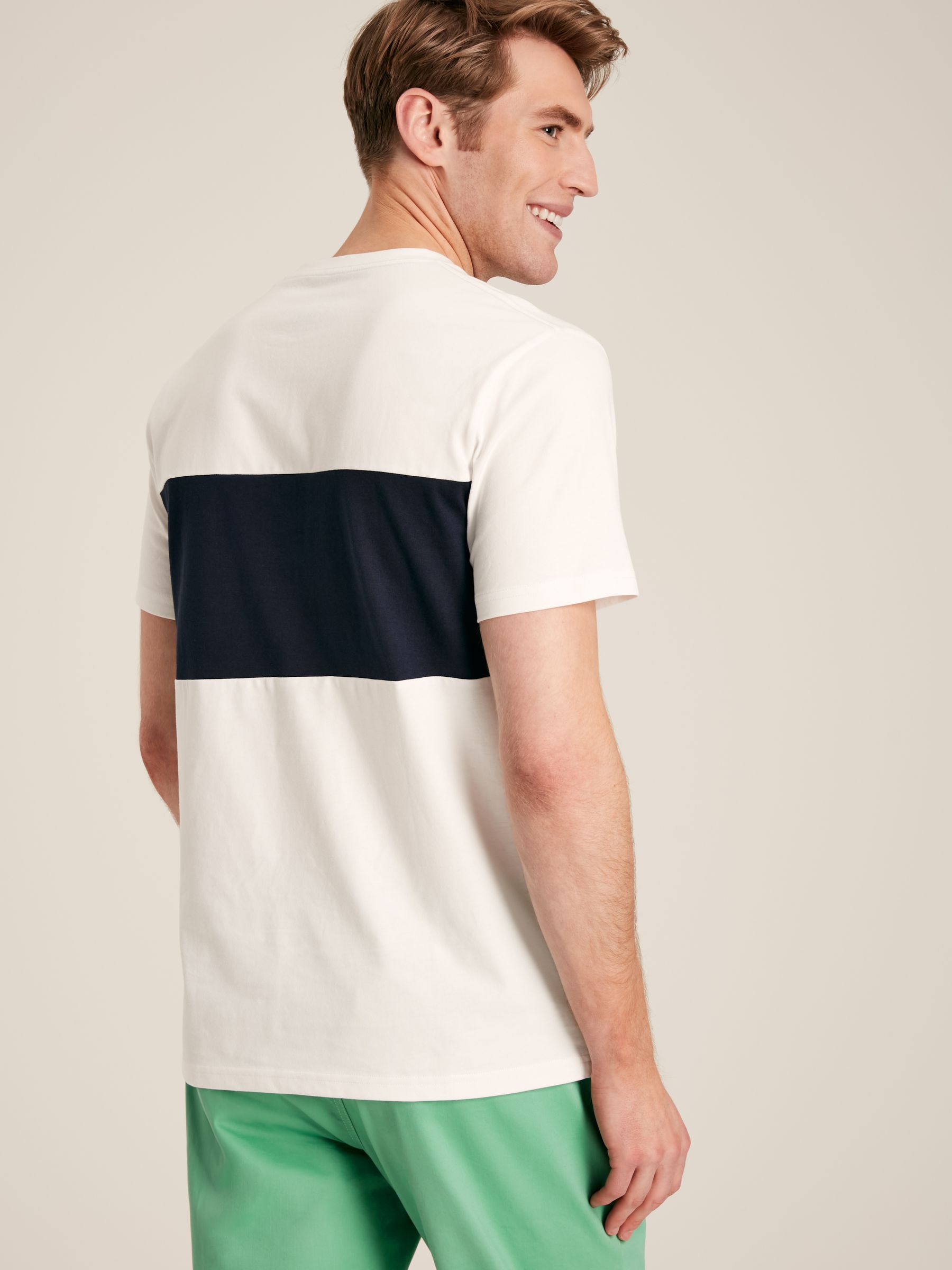 Denton White Colourblock Jersey Crew Neck T-Shirt - Image 2 of 10