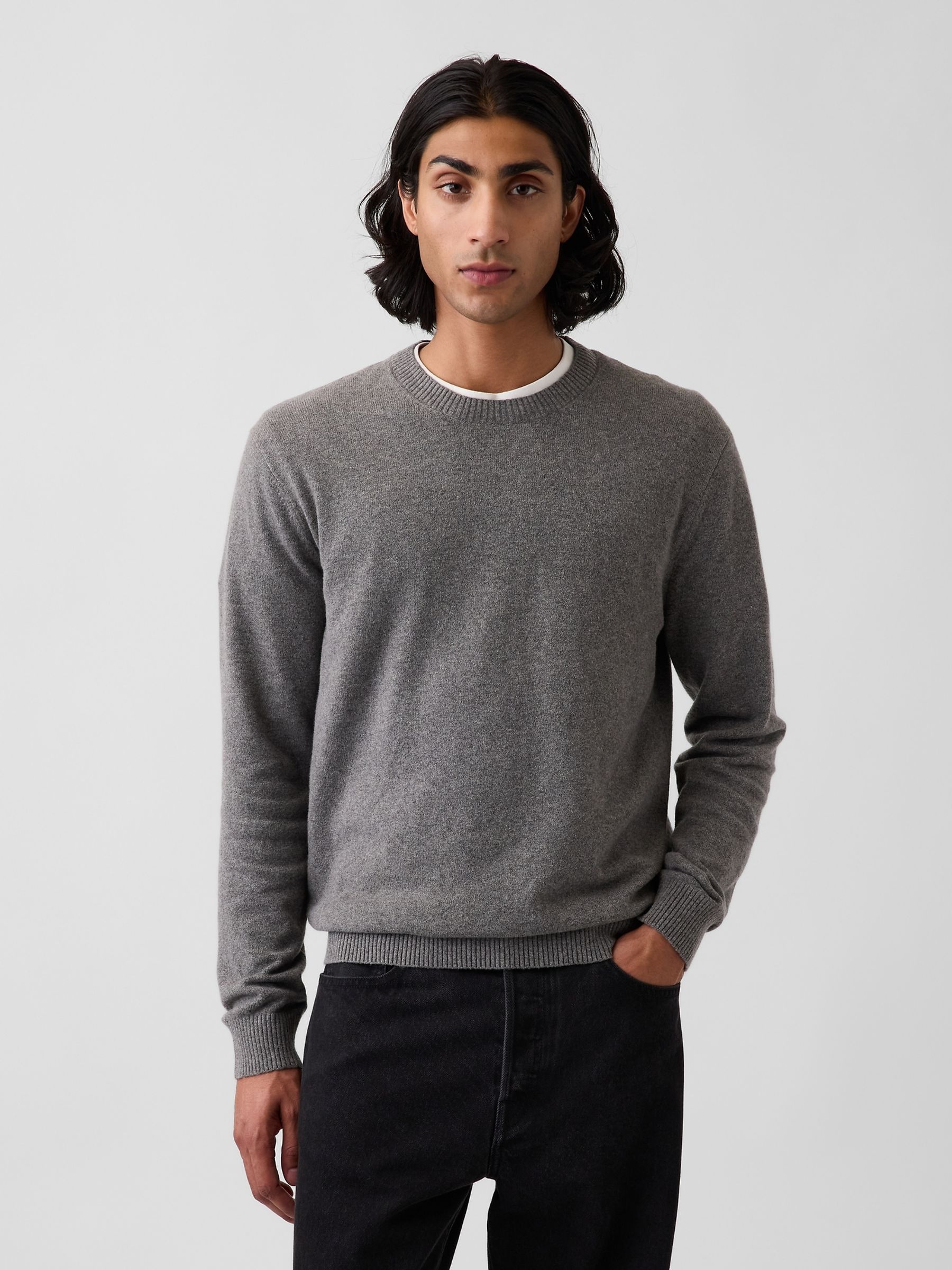 Grey CashSoft Crew Jumper - Image 1 of 4