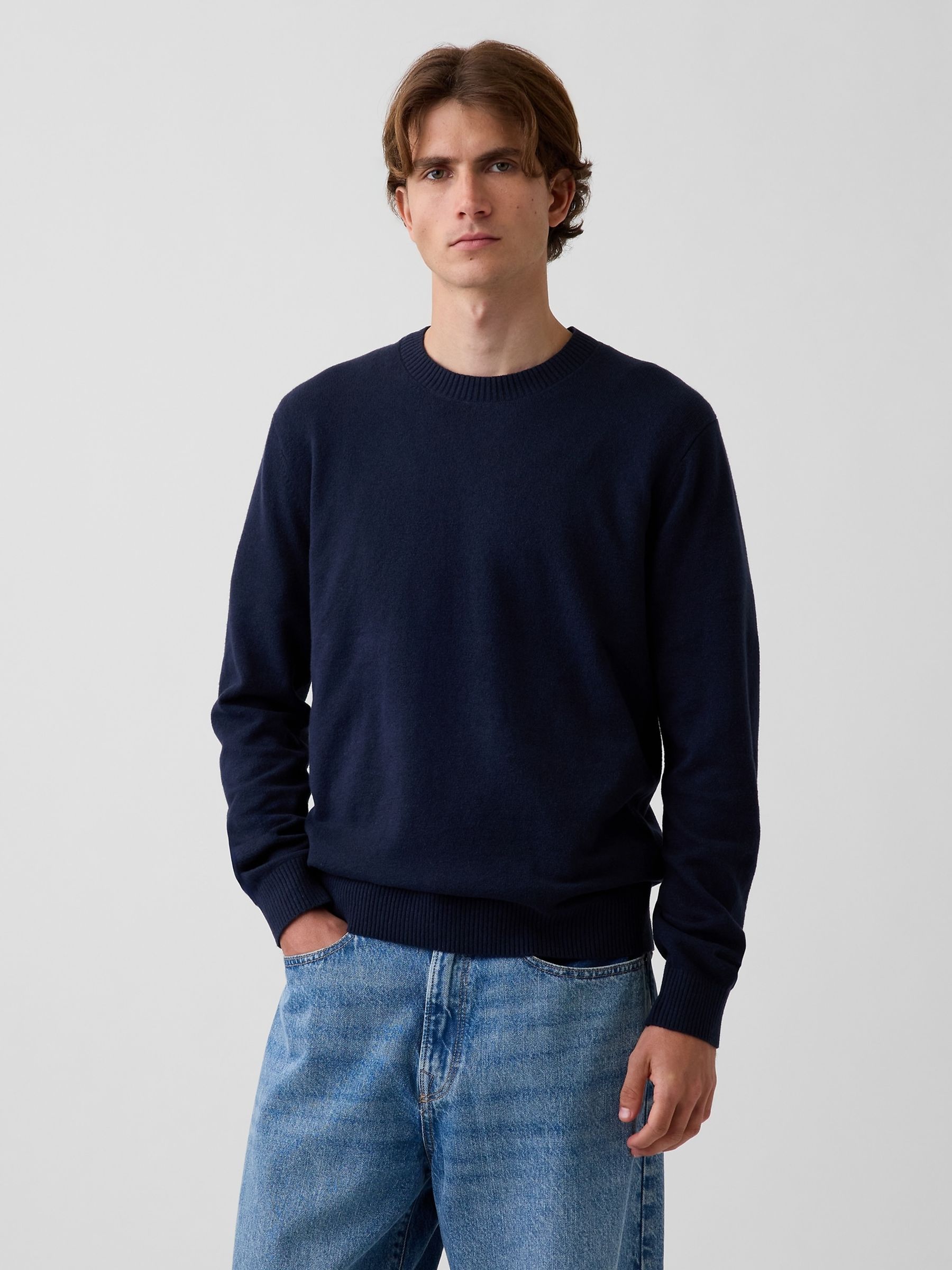 Navy CashSoft Crew Jumper - Image 1 of 4