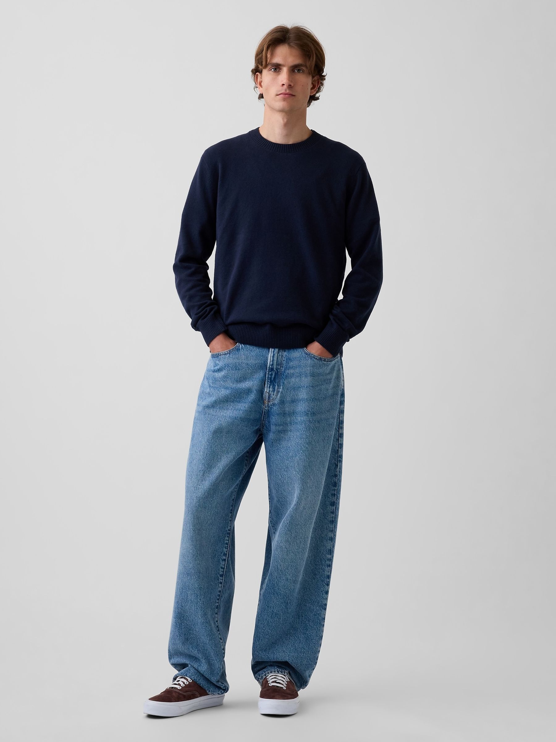 Navy CashSoft Crew Jumper - Image 3 of 4