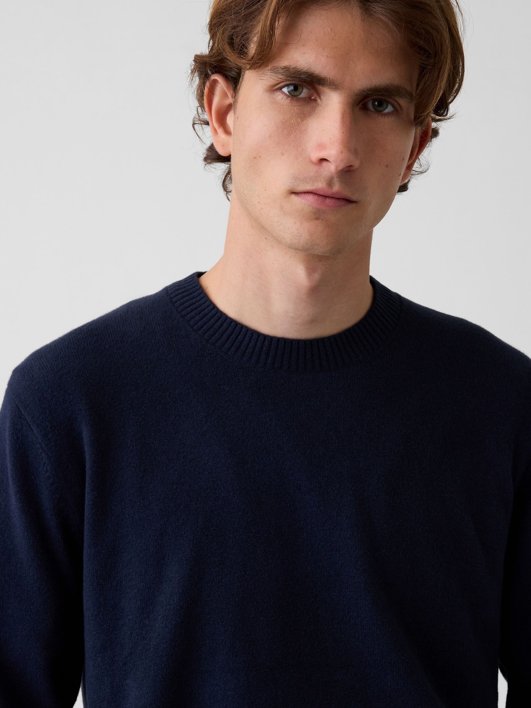 Navy CashSoft Crew Jumper - Image 4 of 4 Navy CashSoft Crew Jumper - Image 4 of 4