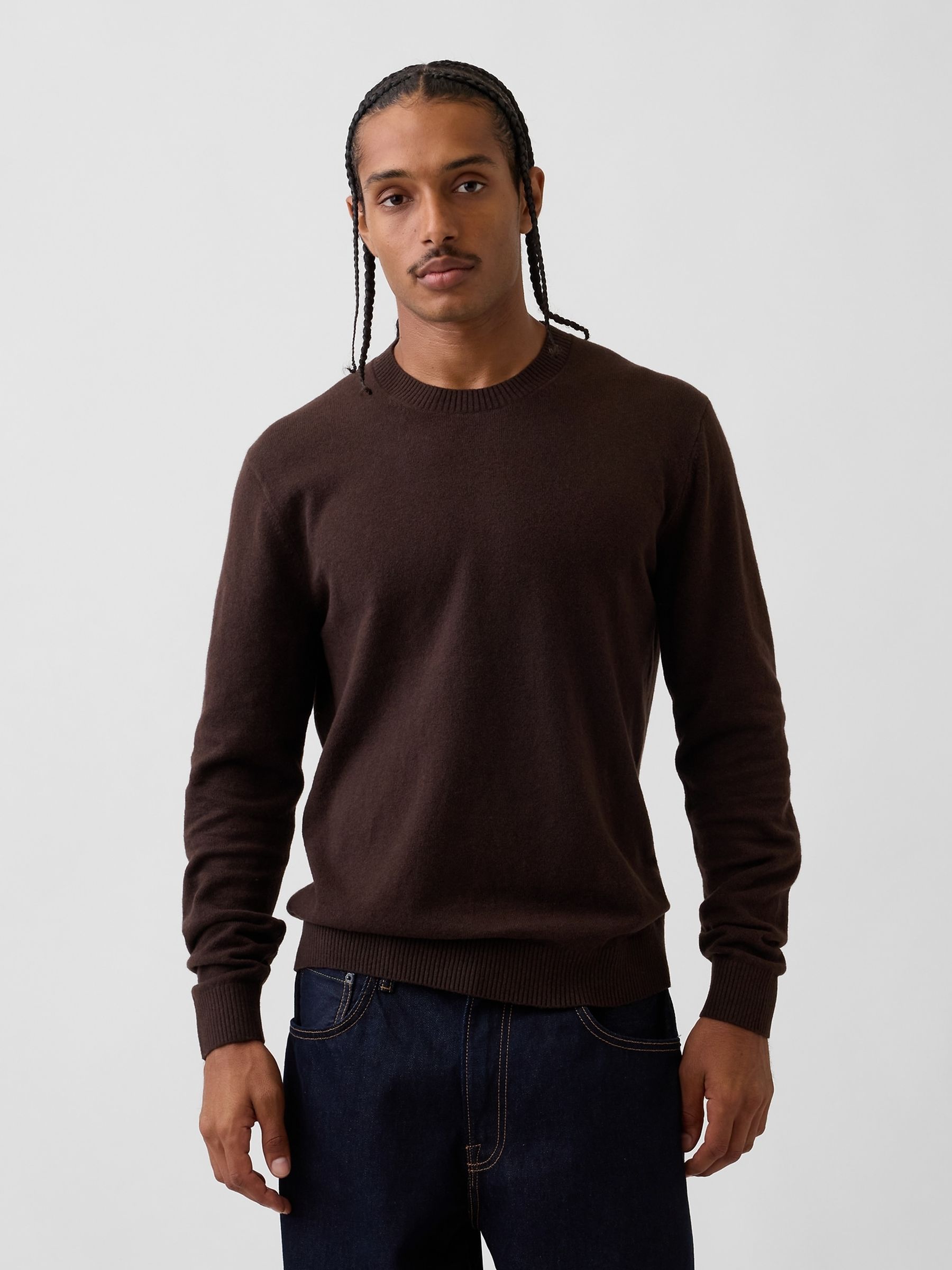 Brown CashSoft Crew Jumper - Image 1 of 4