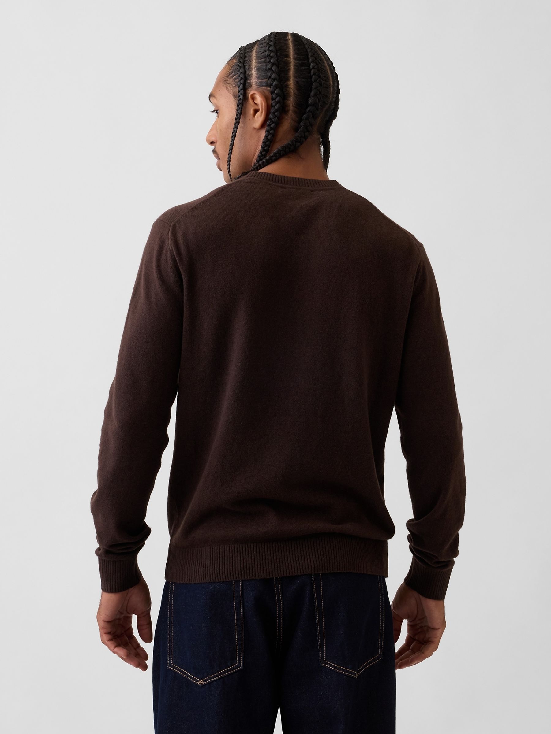 Brown CashSoft Crew Jumper - Image 2 of 4