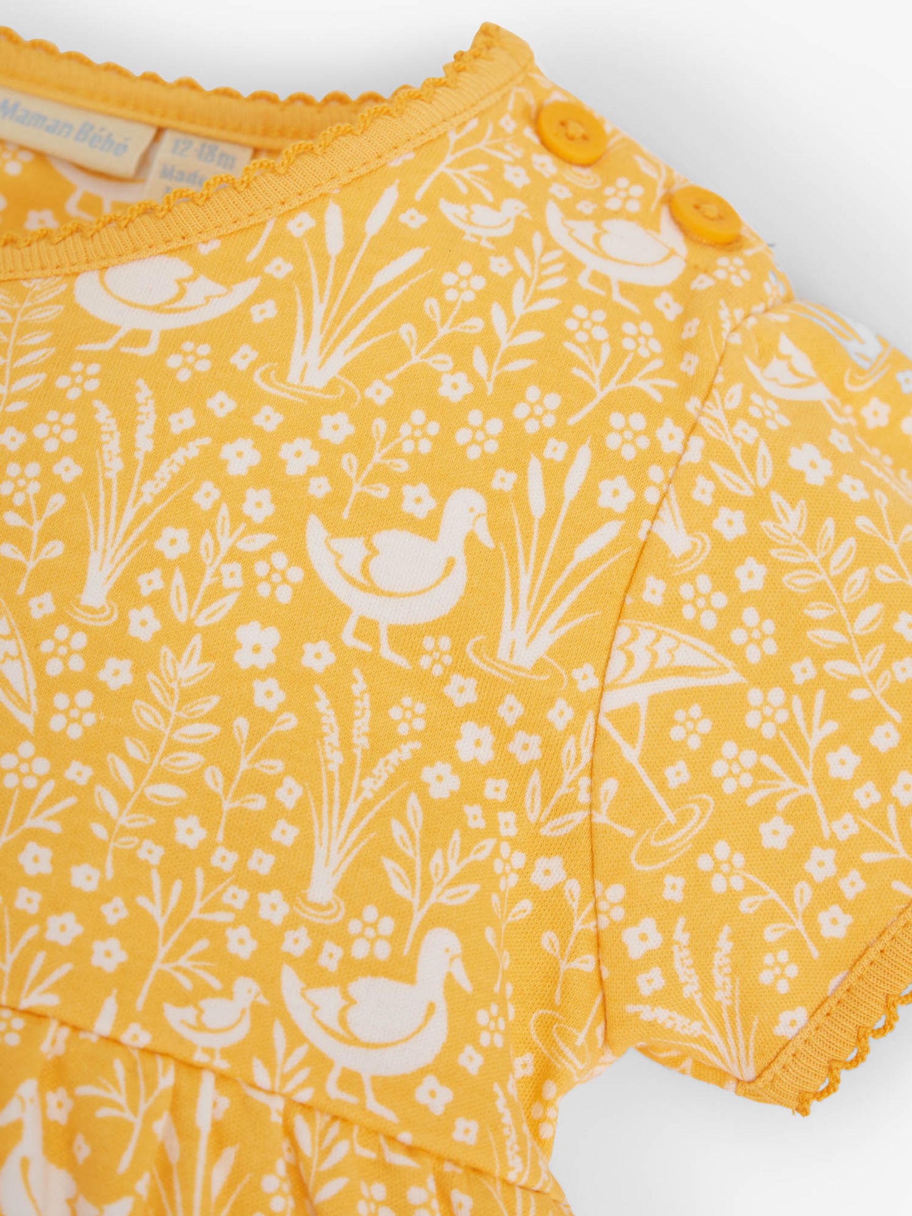 Yellow Girls' River Duck Summer Dress - Image 2 of 2