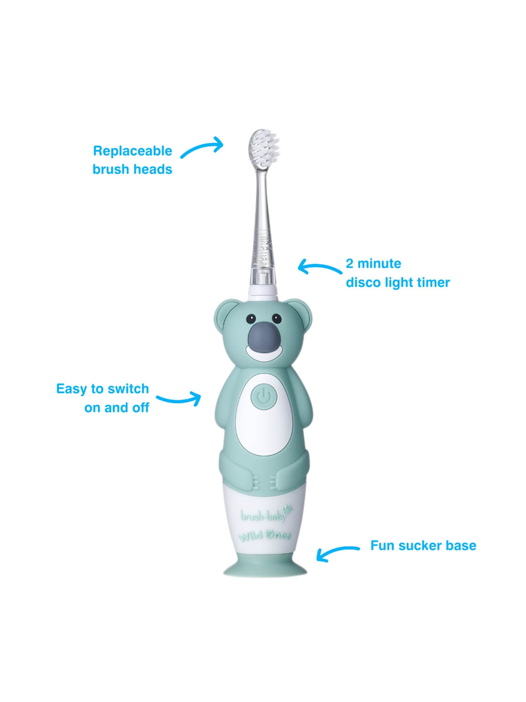 Brush-Baby WildOnes Koala Rechargeable Electric Toothbrush - Image 2 of 4